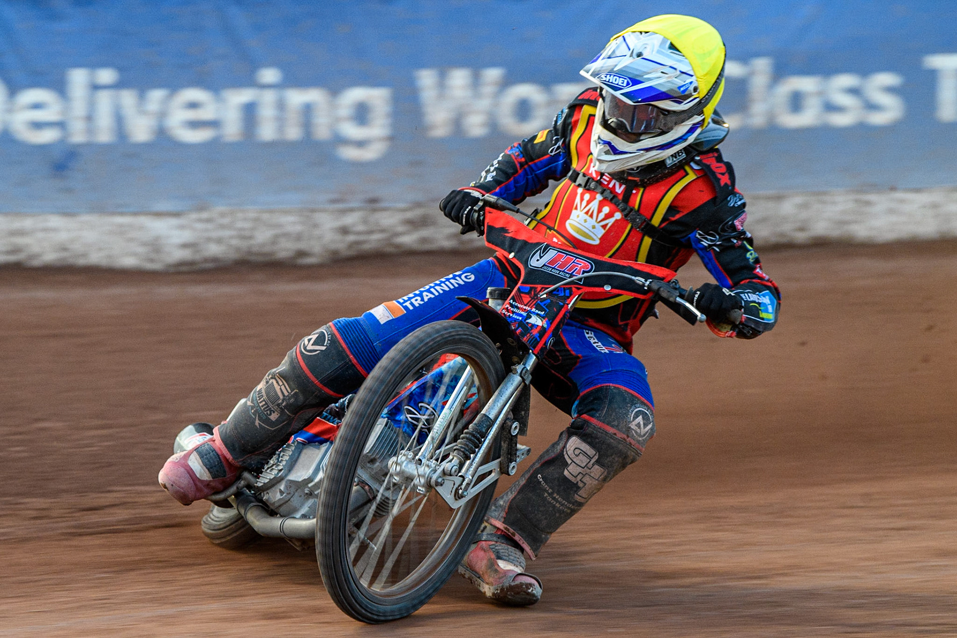 Jacob Hook in action  for Kent Iwade Garage Royals during the National Development League match between Belle Vue Colts and Kent Royals at the National Speedway Stadium, Manchester on Friday 7th July 2023. (Photo: Ian Charles | MI News)
