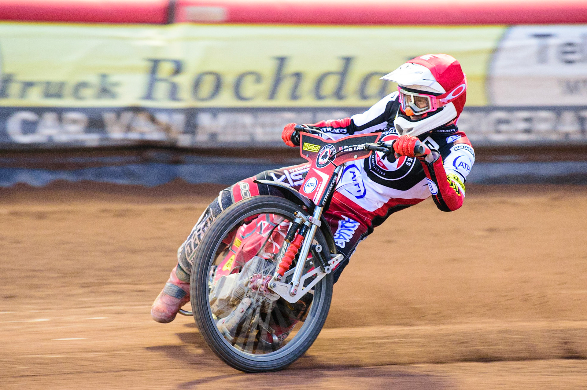 Max Fricke in action  for Belle Vue ATPI Aces during the SGB Premiership match between Belle Vue Aces and Peterborough at the National Speedway Stadium, Manchester on Monday 25th July 2022. (Credit: Ian Charles | MI News