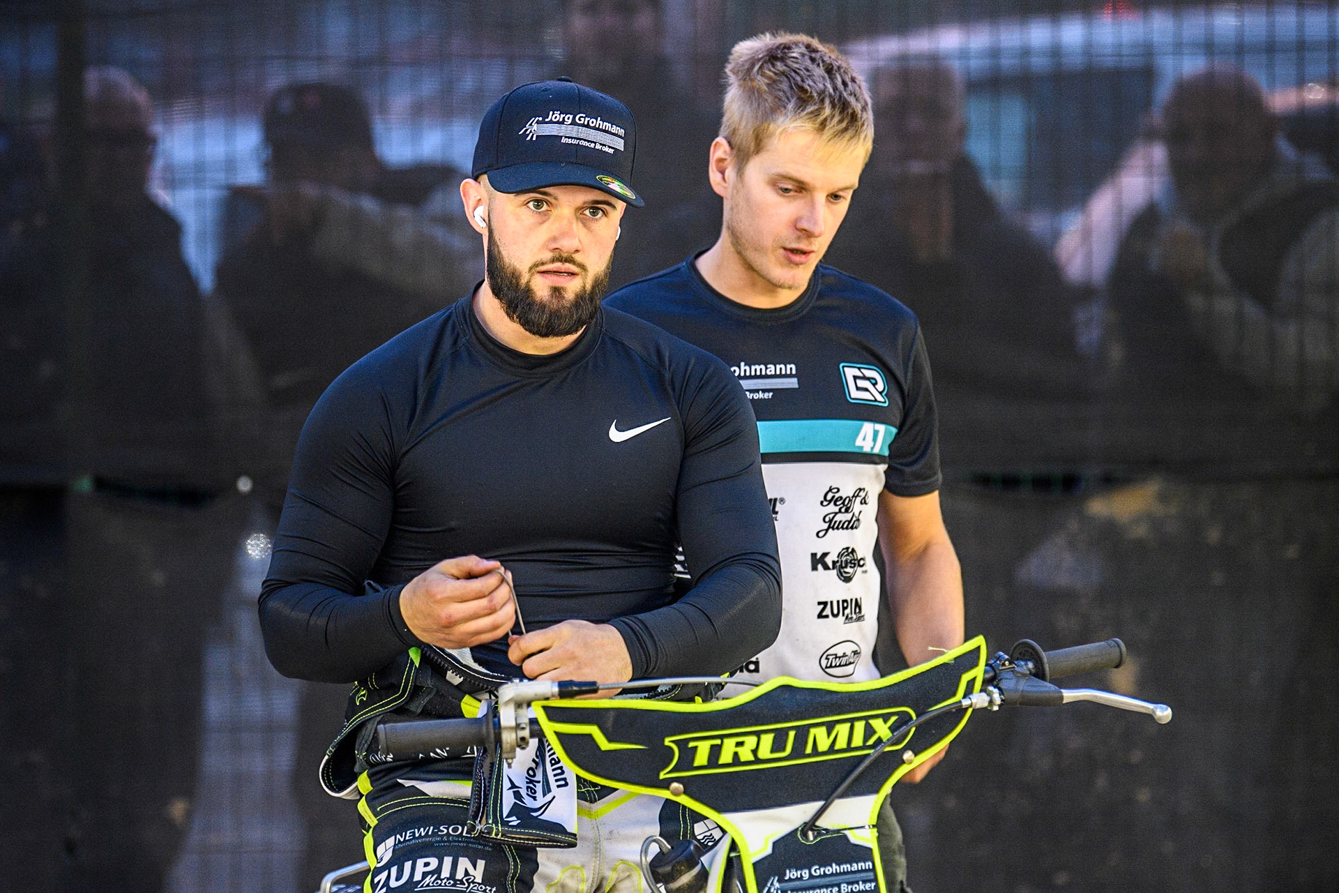 Danny King prepares to start his bike during the Sports Insure Premiership Semi Final Playoff 2nd leg match between Belle Vue Aces and Ipswich Witches at the National Speedway Stadium, Manchester on Monday 25th September 2023. (Photo: Ian Charles | MI News)