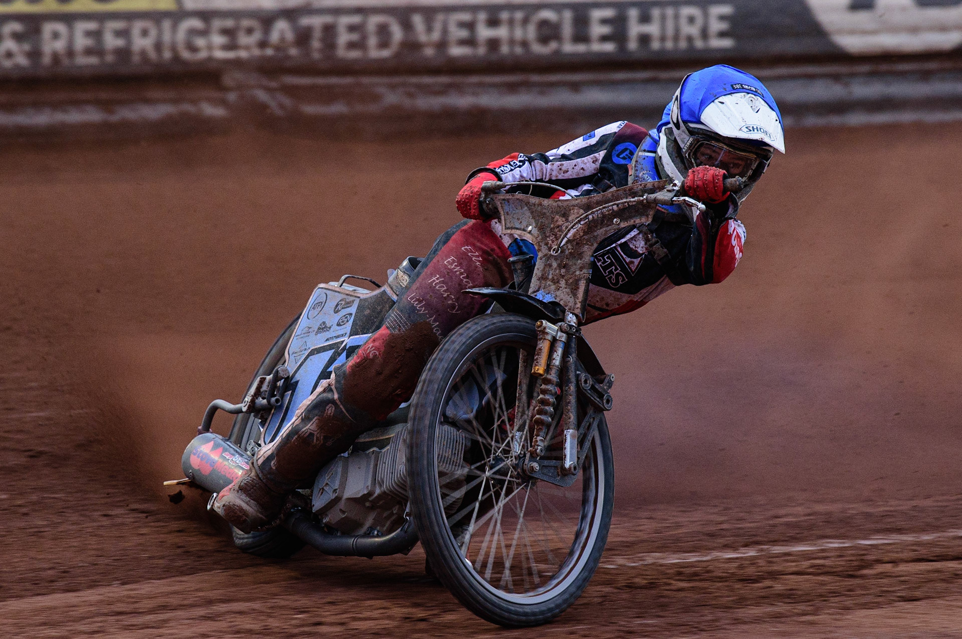 MANCHESTER, UK. JUN 24TH  Sam McGurk  in action  for Belle Vue Cool Running Colts  during the National Development League match between Belle Vue Colts and Berwick Bullets at the National Speedway Stadium, Manchester on Friday 24th June 2022. (Credit: Ian Charles | MI News)