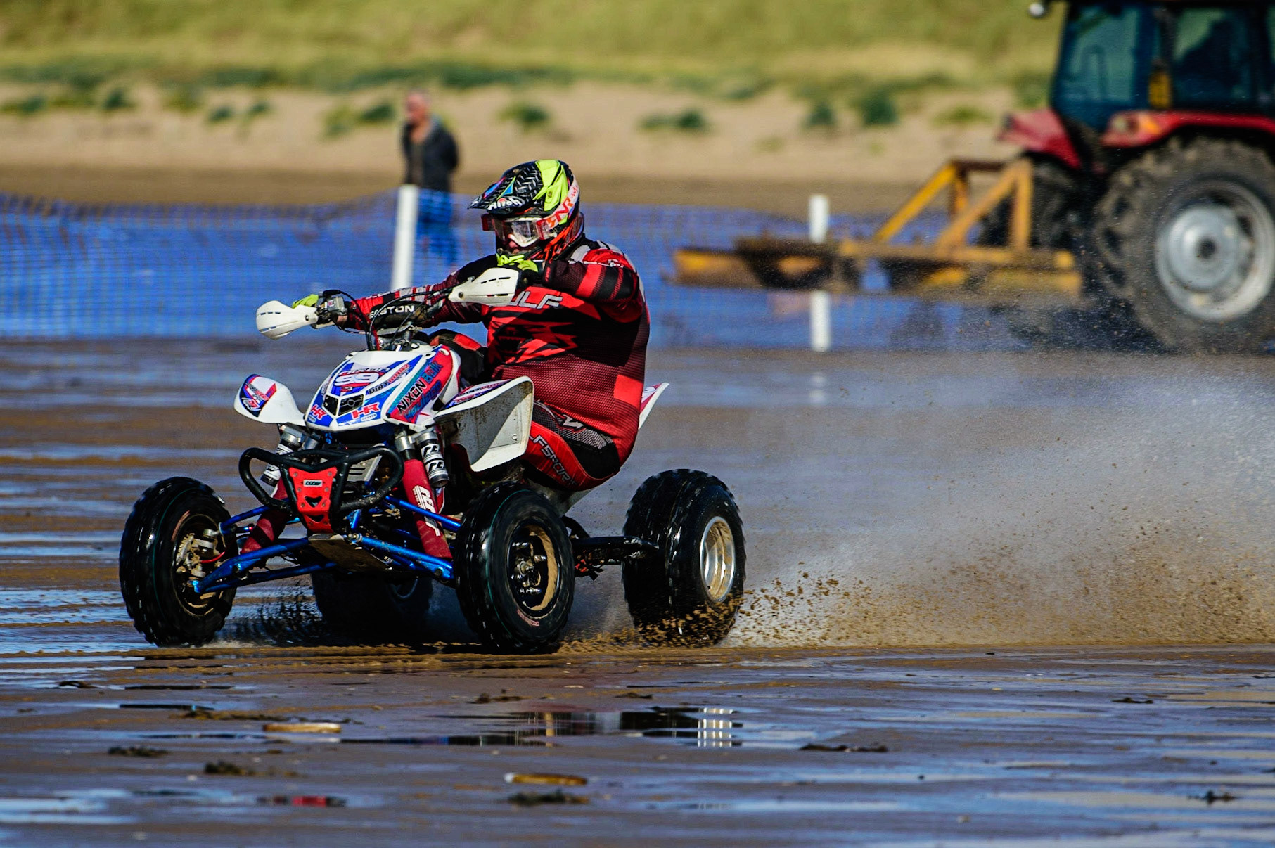 Davey Nixon (99) during the Fylde ACU British Sand Racing Masters Championship on  Sunday 2nd October 2022. (Credit: Ian Charles | MI News)