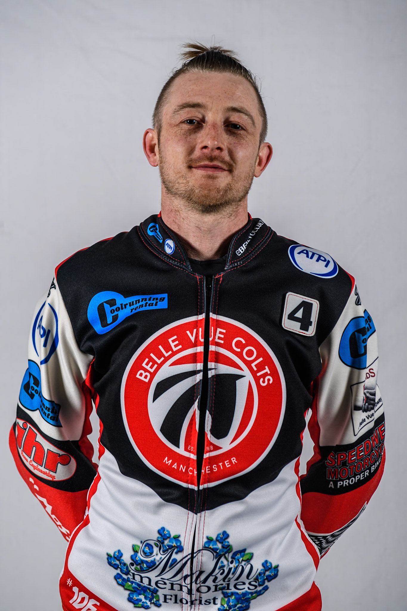 Belle Vue Colts' rider Luke Muff during the Belle Vue Aces Media Day at the National Speedway Stadium, Manchester on Monday 11th March 2024. (Photo: Ian Charles | MI News)