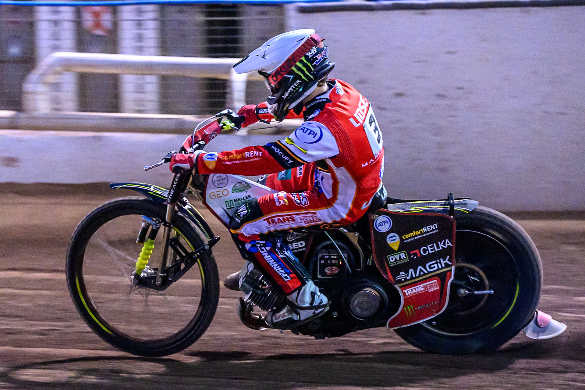 Jaimon Lidsey of Belle Vue Aces   in action during the Rowe Motor Oil Premiership match between Sheffield Tigers and Belle Vue Aces at Owlerton Stadium, Sheffield on Monday 11th August 2025. (Photo: Ian Charles | MI News)