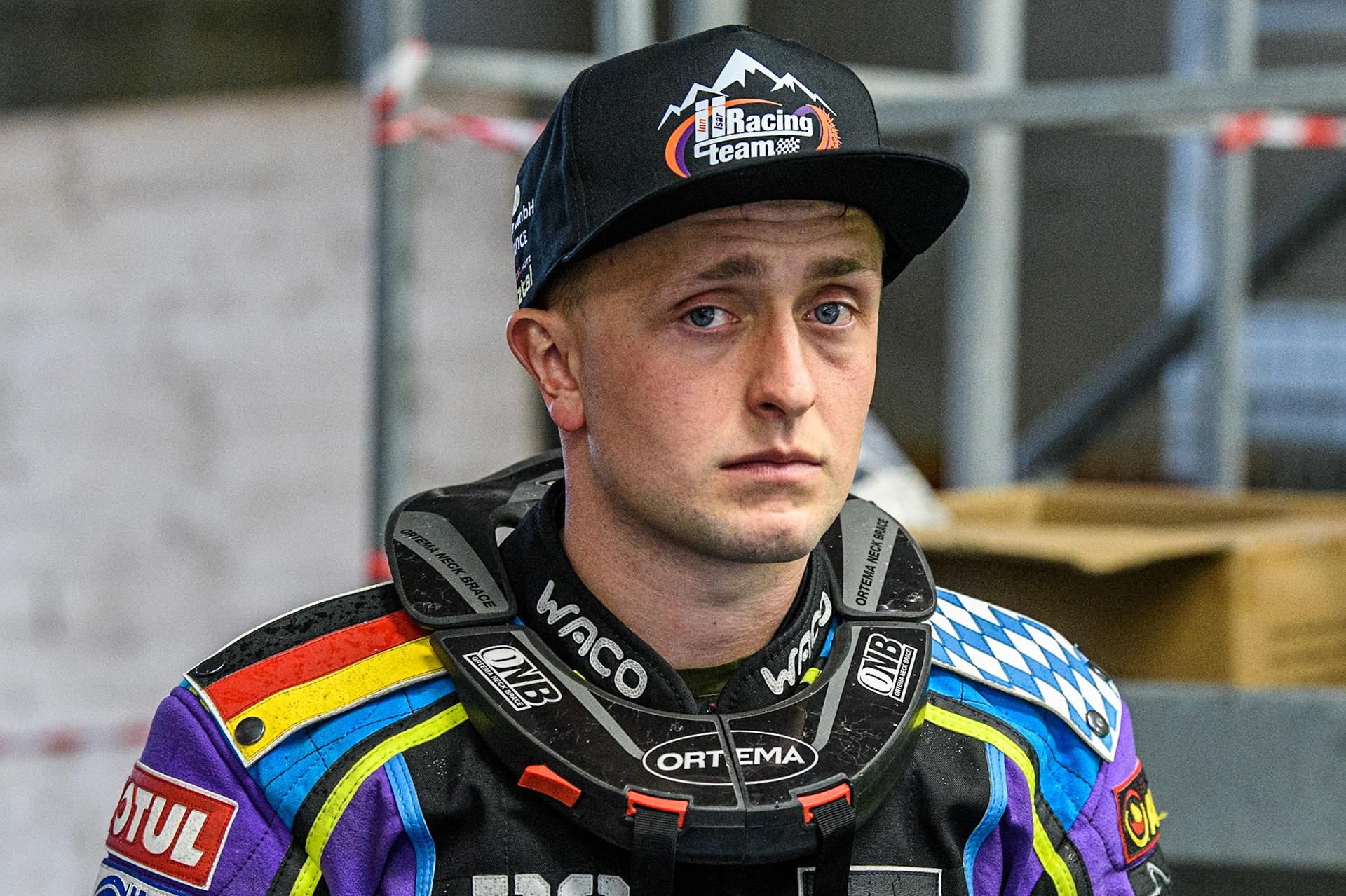 Maximilian Niedermaier (38) of Germany during practice for the Ice Speedway Gladiators World Championship Finals 1 &amp; 2 at Max-Aicher-Arena, Inzell on Friday 14th March 2025. (Photo: Ian Charles | MI News)