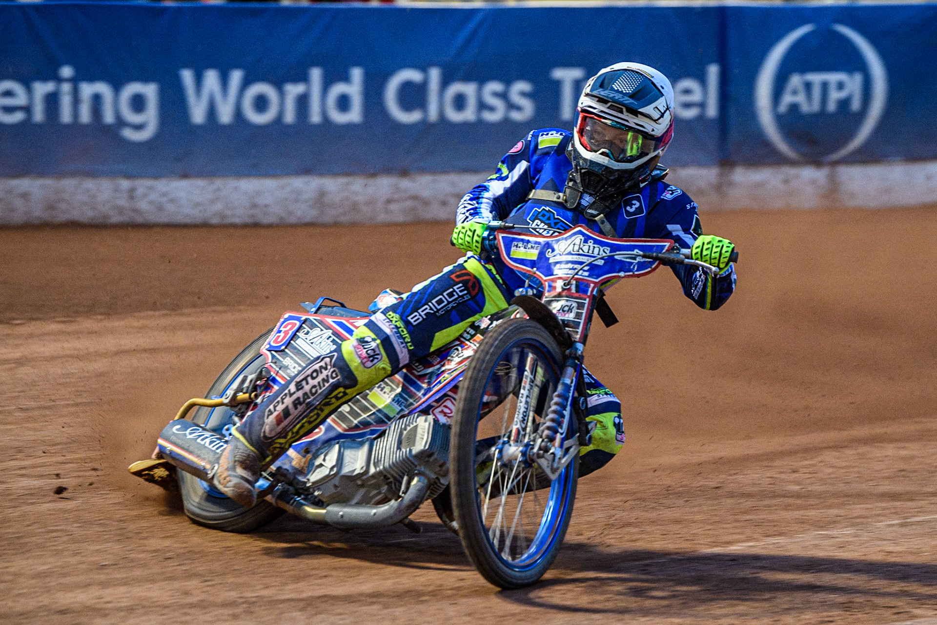 Henry Atkins  in action  for Belle Vue Cool Running Colts during the National Development League match between Belle Vue Colts and Oxford Chargers at the National Speedway Stadium, Manchester on Friday 12th May 2023. (Photo: Ian Charles | MI News)