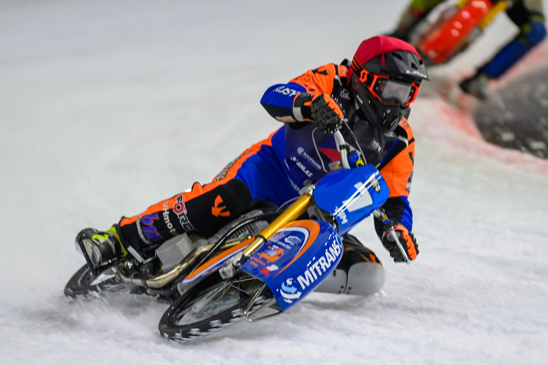 Lukáš Hutla (7) of Czechia  in action during the FIM Ice Speedway Of Nations at Ice Rink Thialf, Heerenveen on Sunday 12th April 2026. (Photo: Ian Charles | MI News)