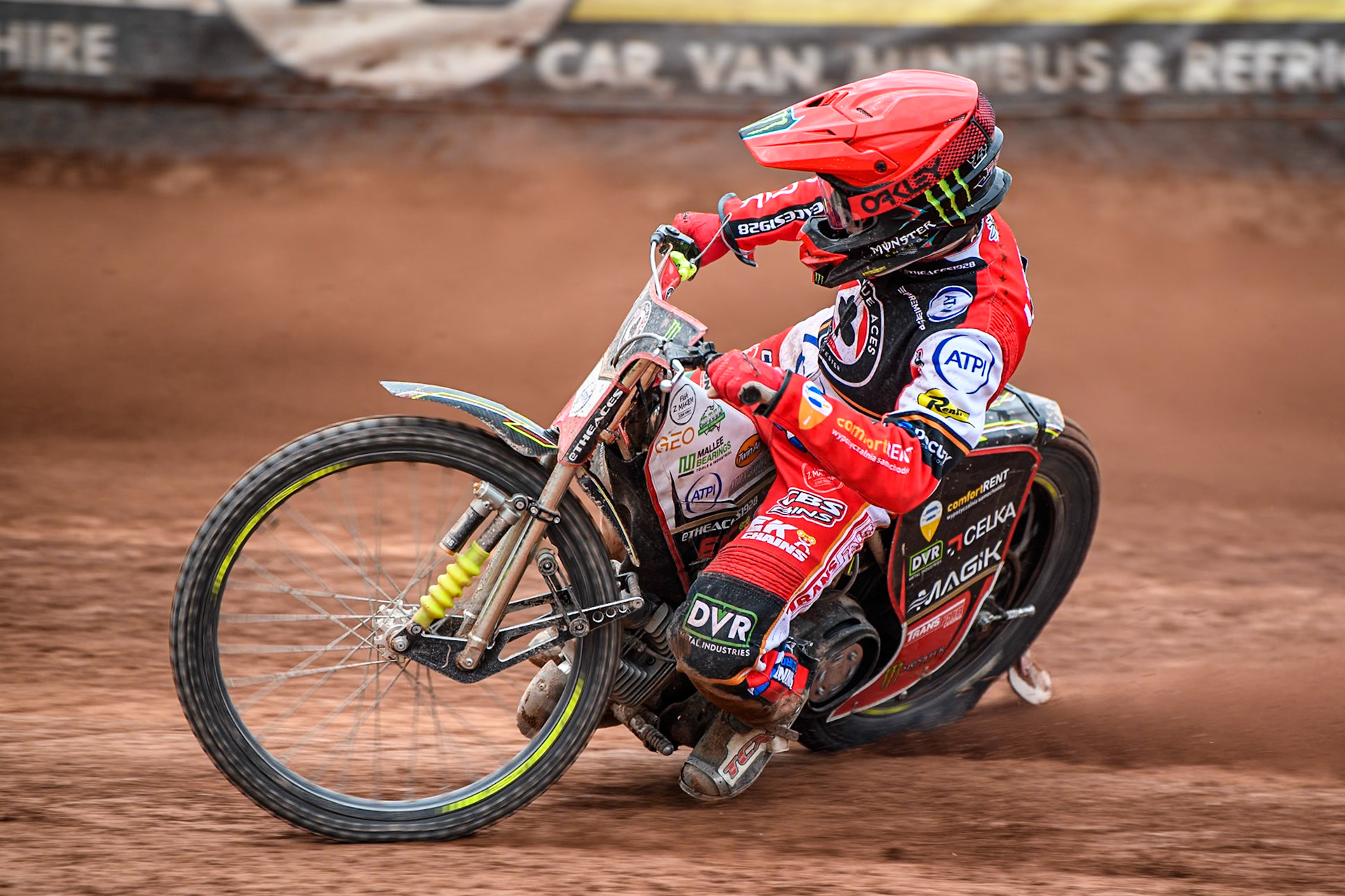 Jaimon Lidsey of Belle Vue Aces in action during the Rowe Motor Oil Premiership match between Belle Vue Aces and Sheffield Tigers at the National Speedway Stadium, Manchester on Monday 5th May 2025. (Photo: Ian Charles | MI News)