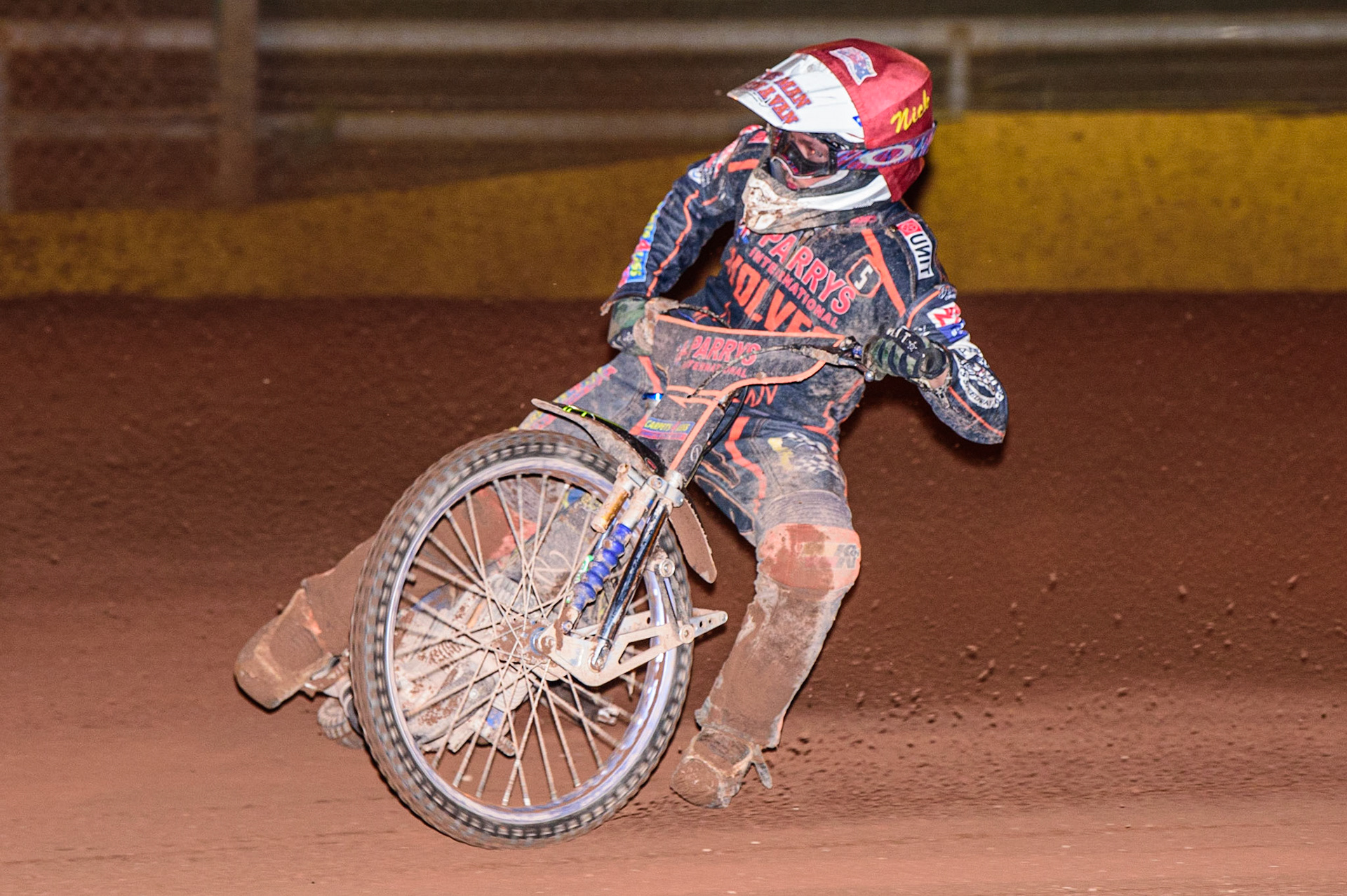 Nick Morris  in action  for Parry's International Wolves during the SGB Premiership match between Wolverhampton Wolves and Belle Vue Aces at Monmore Green Stadium, Wolverhampton on Monday 29th August 2022. (Credit: Ian Charles | MI News)