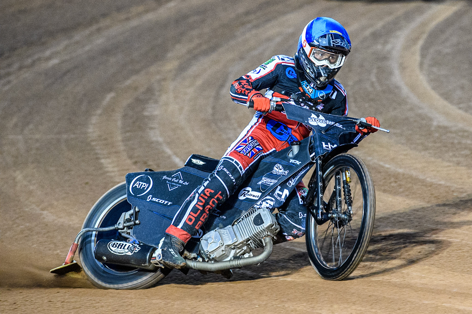Belle Vue Colts' Harry McGurk in action during the WSRA National Development League match between Belle Vue Aces and Edinburgh Monarchs at the National Speedway Stadium, Manchester on Friday 30th August 2024. (Photo: Ian Charles | MI News)