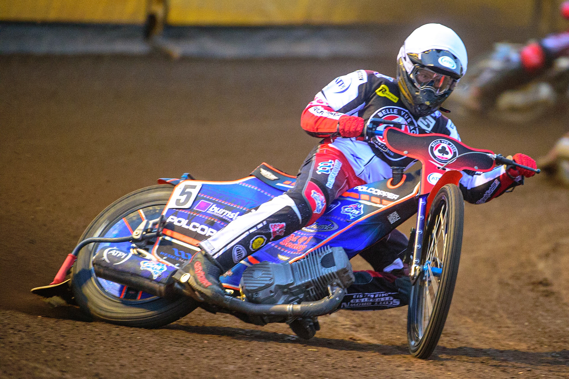 PETERBOROUGH, UK. MAY 9TH  Brady Kurtz  in action  for Belle Vue ATPI Aces  during the SGB Premiership match between Peterborough Panthers and Belle Vue Aces at East of England Showground, Peterborough on Monday 9th May 2022. (Credit: Ian Charles | MI News)