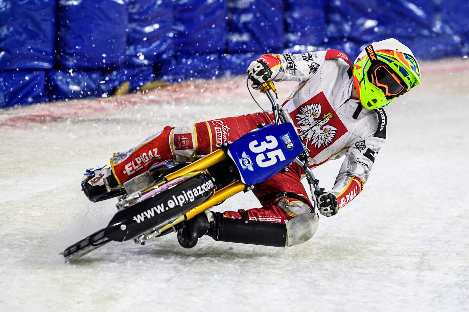 Michał Knapp of Poland in action during the Roelof Thijs Bokaal at Ice Rink Thialf, Heerenveen, The Netherlands on Friday 5th April 2024. (Photo: Ian Charles | MI News)