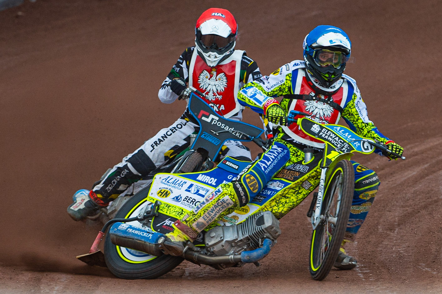 Photo by Ian Charles:

Bartosz Smektała (Blue) leads fellow countryman Sebastian Niedźwiedź (Red)

FIM Speedway Grand Prix World Championship - Qualifying Round 1, Peugeot Ashfield Stadium, Glasgow, 8 June 2019