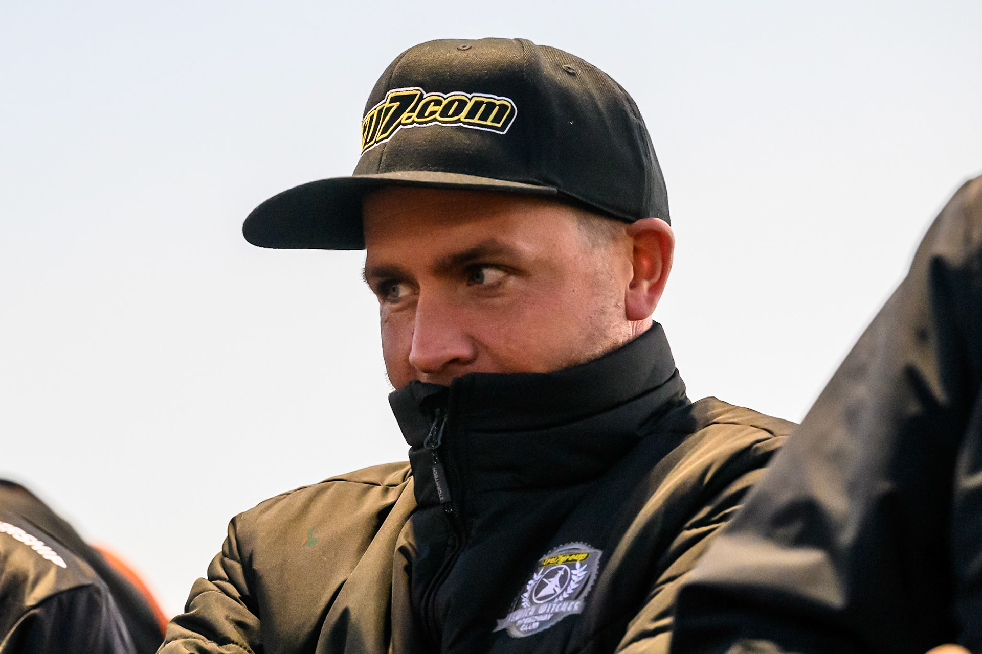 Ritchie Hawkins, Team Manager of Ipswich Witches watches the racing during the Rowe Motor Oil Premiership match between Belle Vue Aces and Ipswich Witches at the National Speedway Stadium, Manchester on Monday 4th August 2025. (Photo: Ian Charles | MI News)