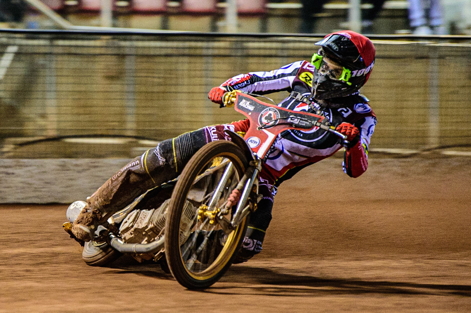 Norick Blodorn  in action  for Belle Vue ‘ATPI’ Aces  during the SGB Premiership match between Belle Vue Aces and Sheffield Tigers at the National Speedway Stadium, Manchester on Monday 27th March 2023. (Photo: Ian Charles | MI News)