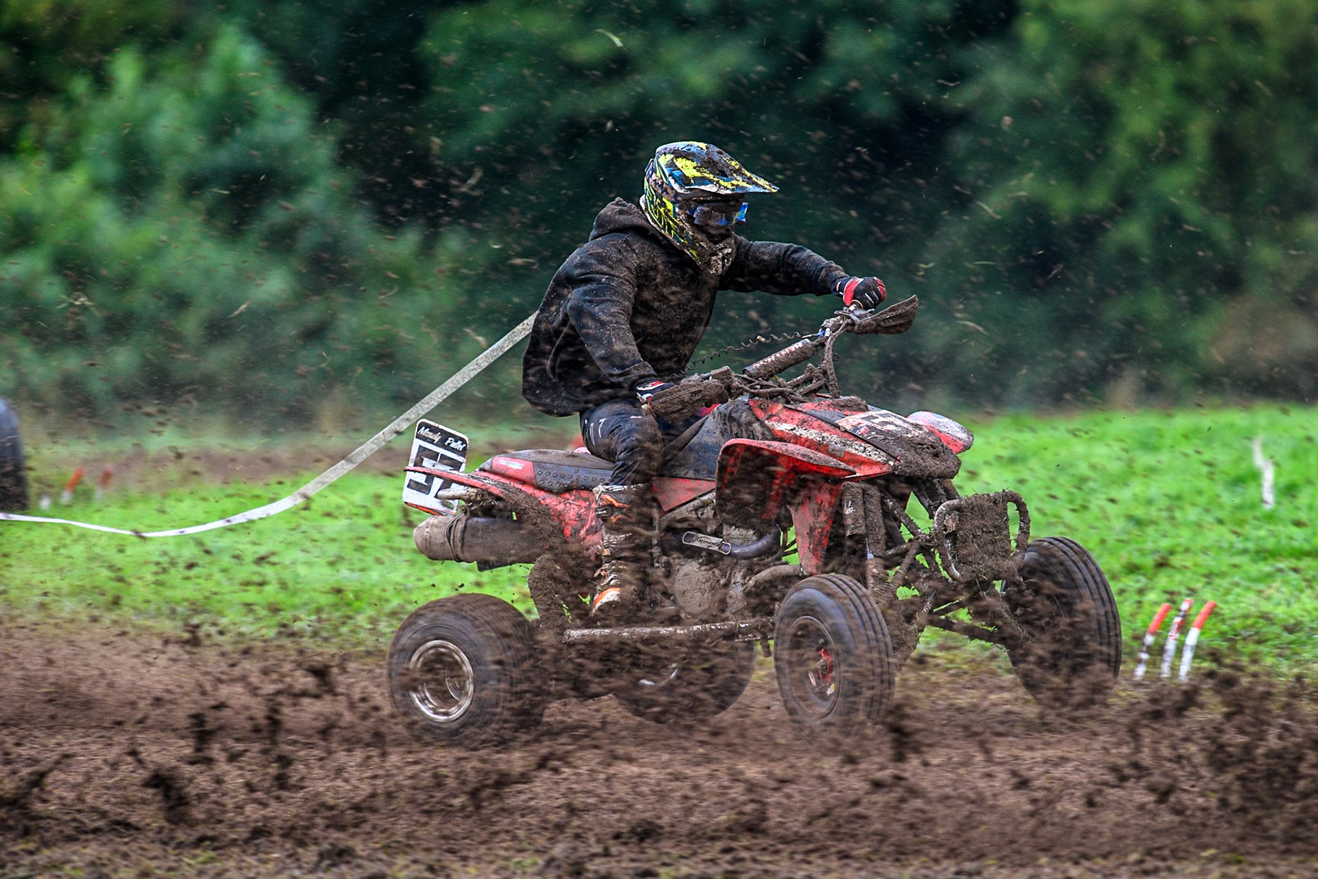 Ethan Williams (57) in action in the Quad Class during the ACU British Upright Championships at Woodhouse Lance, Gawsworth, Cheshire on Sunday 8th September 2024. (Photo: Ian Charles | MI News)