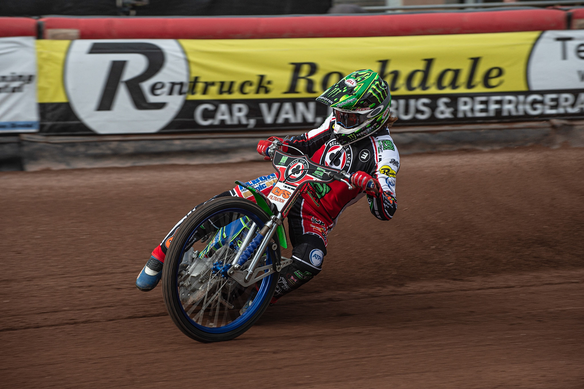 MANCHESTER, ENGLAND  - March 12  Dan Bewley of Belle Vue Aces in action   during The Belle Vue Speedway Media Day, at The National Speedway Stadium, Manchester, on Thursday 12 March 2020. (Credit: Ian Charles | MI News)