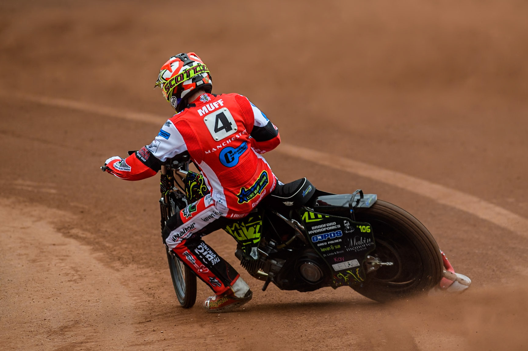 Belle Vue Colts' rider Luke Muff in action during the Belle Vue Aces Media Day at the National Speedway Stadium, Manchester on Monday 11th March 2024. (Photo: Ian Charles | MI News)