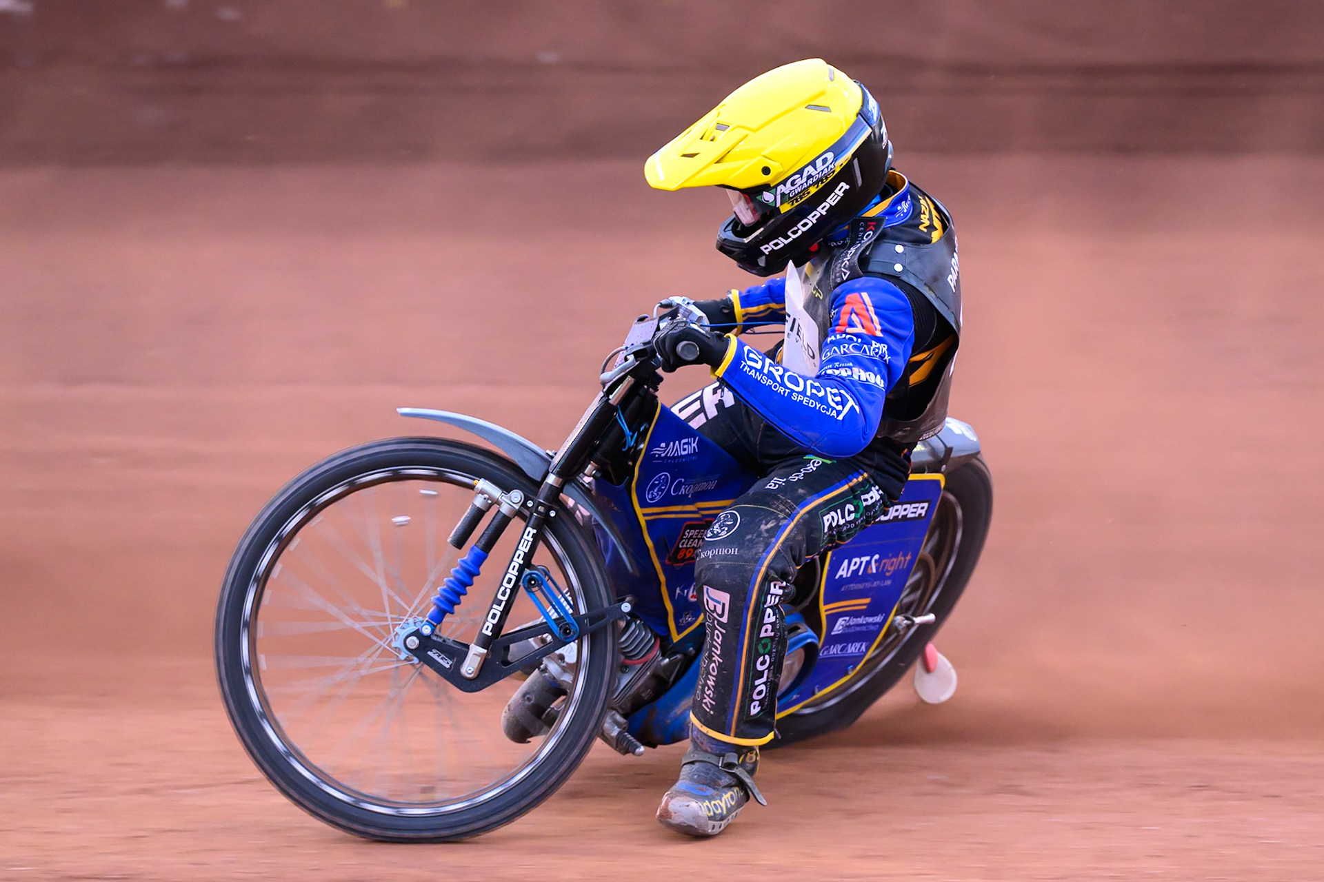 Nazar Parnitskyi (785) of Ukraine in action during the ATPI  FIM Speedway GP of Manchester at the National Speedway Stadium, Manchester on Friday 5th June 2026. (Photo: Ian Charles | MI News)