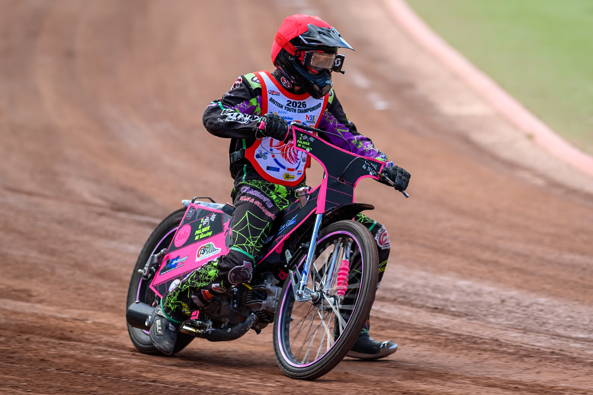 125cc SUPPORT CLASS John Cox (13) in action during the British Youth Championship (125cc) at the National Speedway Stadium, Manchester on Sunday 19th July 2026. (Photo: Ian Charles | MI News)