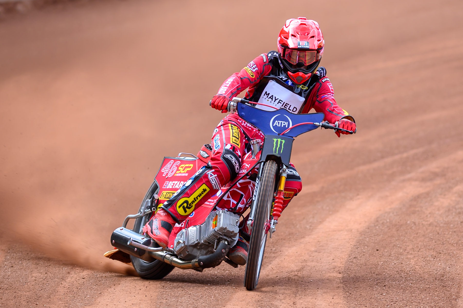 Max Fricke (46) of Australia during practice for the ATPI  FIM Speedway GP of Manchester at the National Speedway Stadium, Manchester on Friday 5th June 2026. (Photo: Ian Charles | MI News)