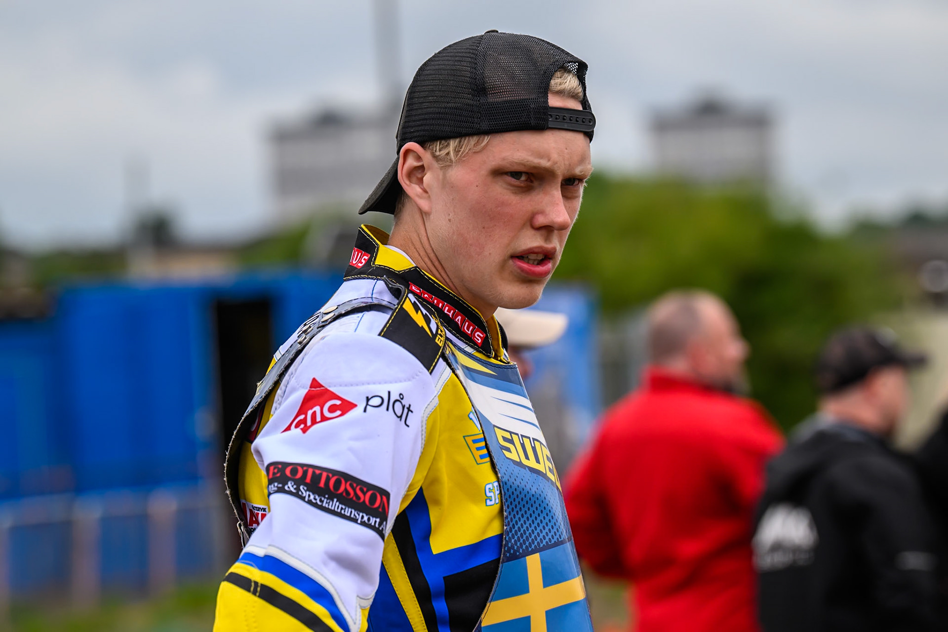 Noel Wahlquist of Sweden during the FIM SGP2 Qualifying Round at the Peugeot Ashfield Stadium in Glasgow on Saturday 24th May 2025. (Photo: Ian Charles | MI News)