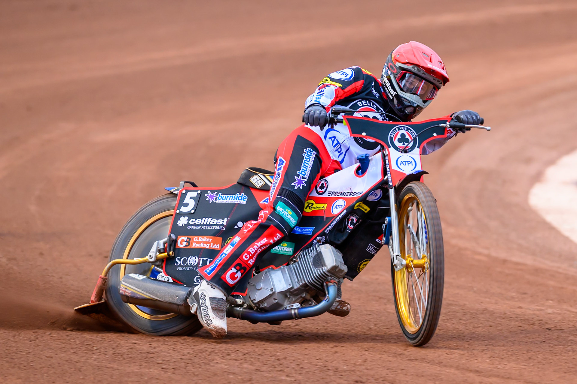 Jason Doyle of Belle Vue Aces in action during the Rowe Motor Oil Premiership match between Belle Vue Aces and King's Lynn Stars at the National Speedway Stadium, Manchester on Monday 29th June 2026. (Photo: Ian Charles | MI News)