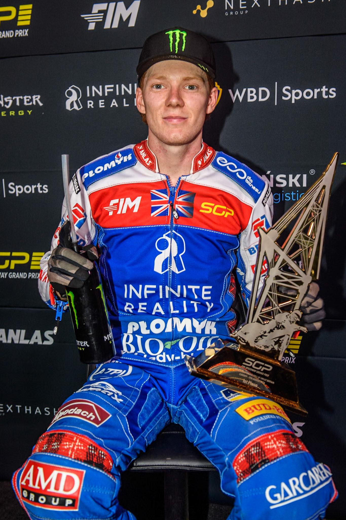 British GP winner Daniel Bewley (99) of Great Britain during the FIM Speedway Grand Prix of Great Britain at The Principality Stadium, Cardiff on Saturday 17th August 2024. (Photo: Ian Charles | MI News)