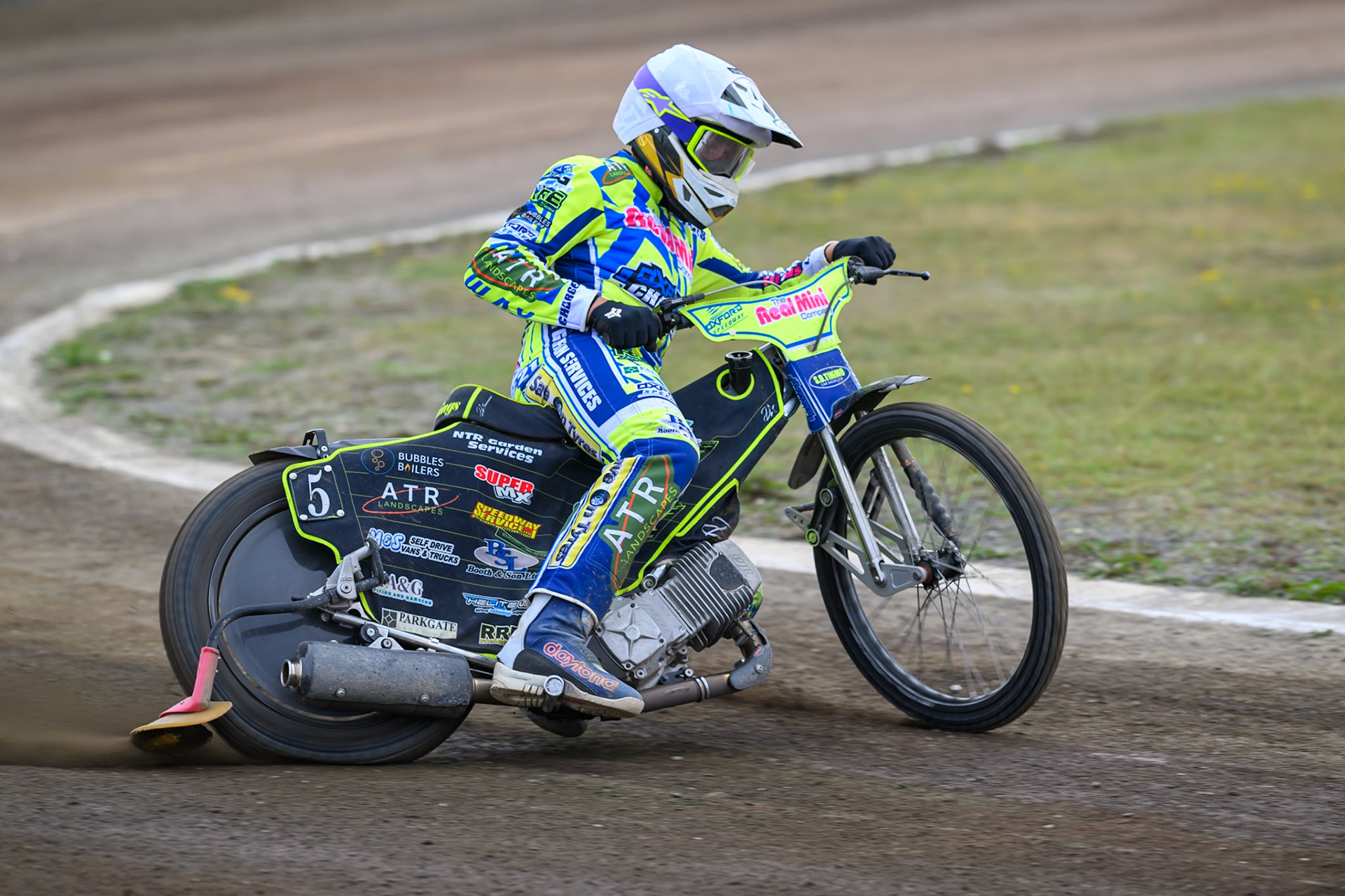 Darryl Ritchings of Oxford Chargers in action during the WSRA National Development League match between Buxton Bulls and Oxford Chargers at Hi-Edge Speedway, Buxton on Sunday 2nd August 2026. (Photo: Ian Charles | MI News)