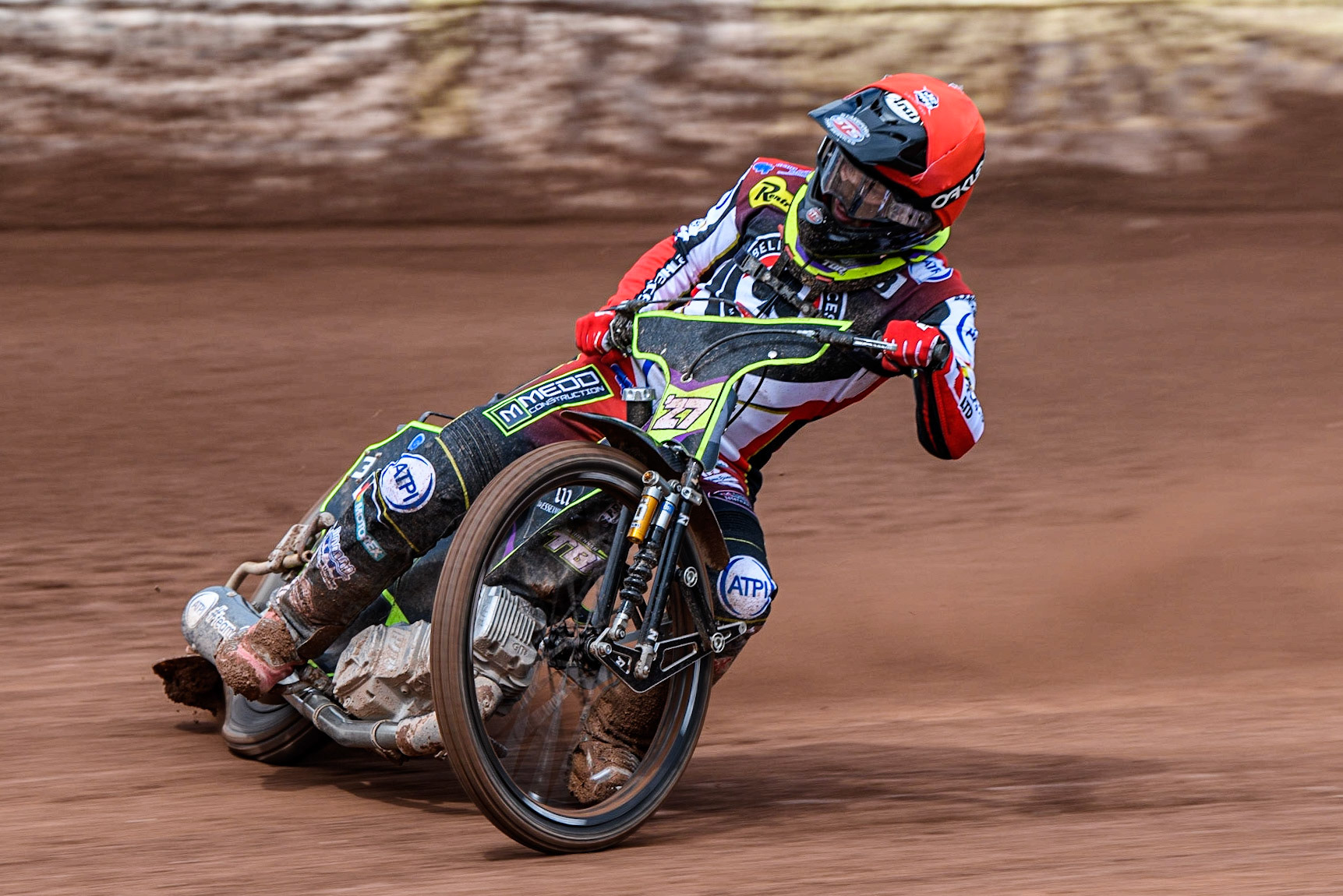 Tom Brennan  in action  for Belle Vue ATPI Aces  during the SGB Premiership match between Belle Vue Aces and Leicester Lions at the National Speedway Stadium, Manchester on Monday 1st May 2023. (Photo: Ian Charles | MI News)