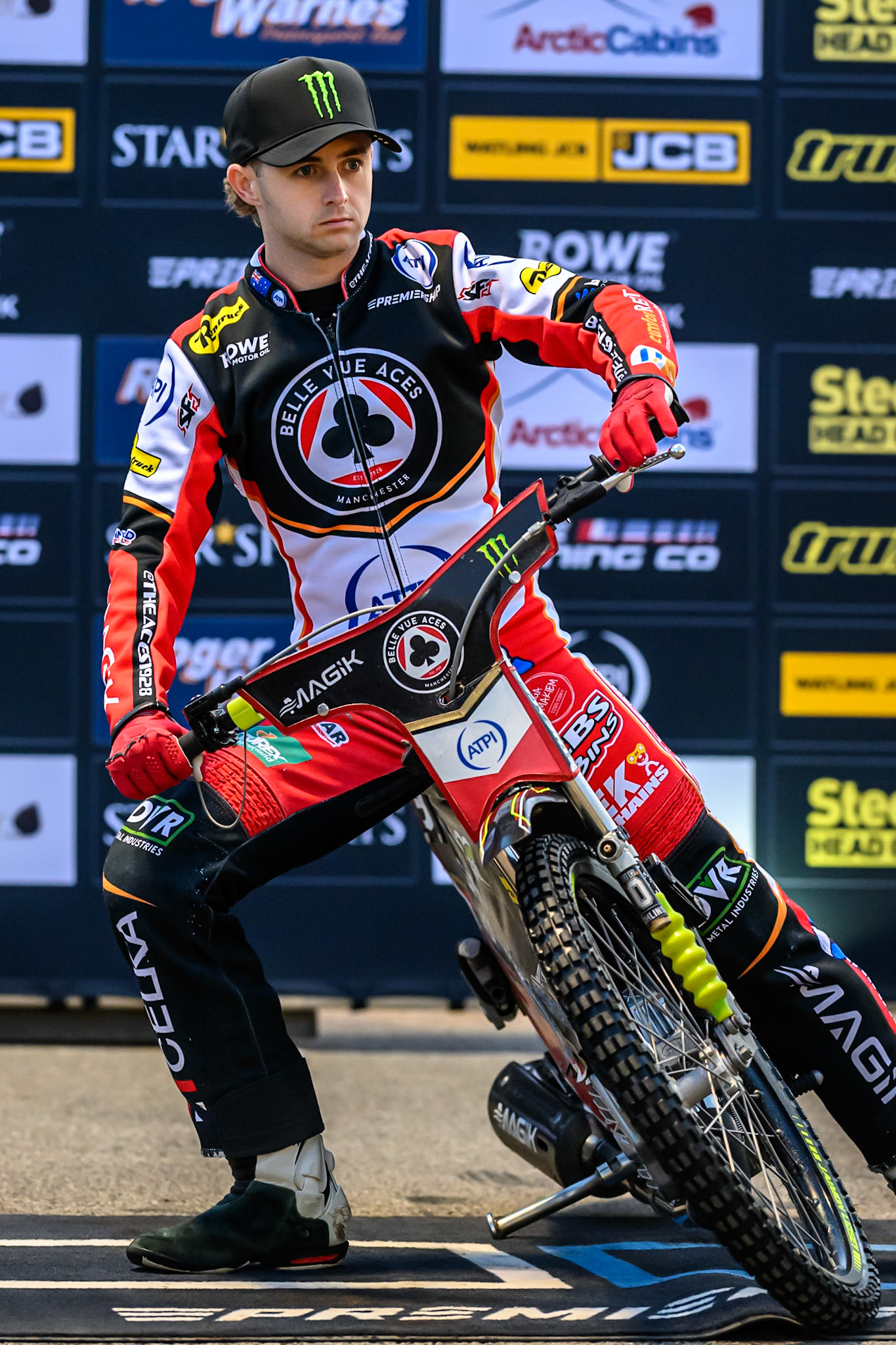 Jaimon Lidsey of Belle Vue Aces during the Rowe Motor Oil Premiership Play Off Semi Final 1 (1st Leg)  between Belle Vue Aces and Ipswich Witches at the National Speedway Stadium, Manchester on Monday 8th September 2025. (Photo: Ian Charles | MI News)