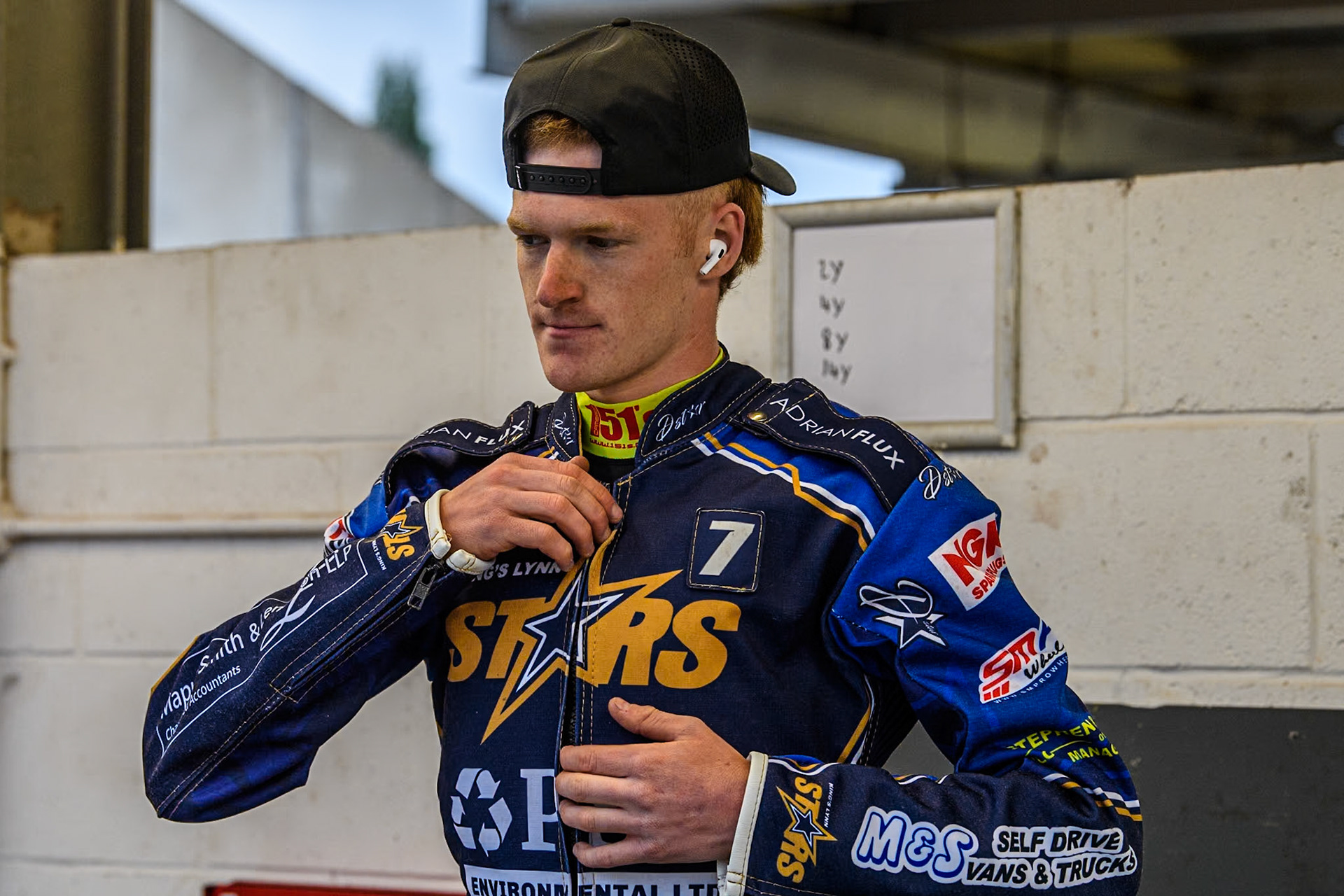 King Lynn Stars' Anders Rowe during the Rowe Motor Oil Premiership match between Belle Vue Aces and King's Lynn Stars at the National Speedway Stadium, Manchester on Monday 20th May 2024. (Photo: Ian Charles | MI News)