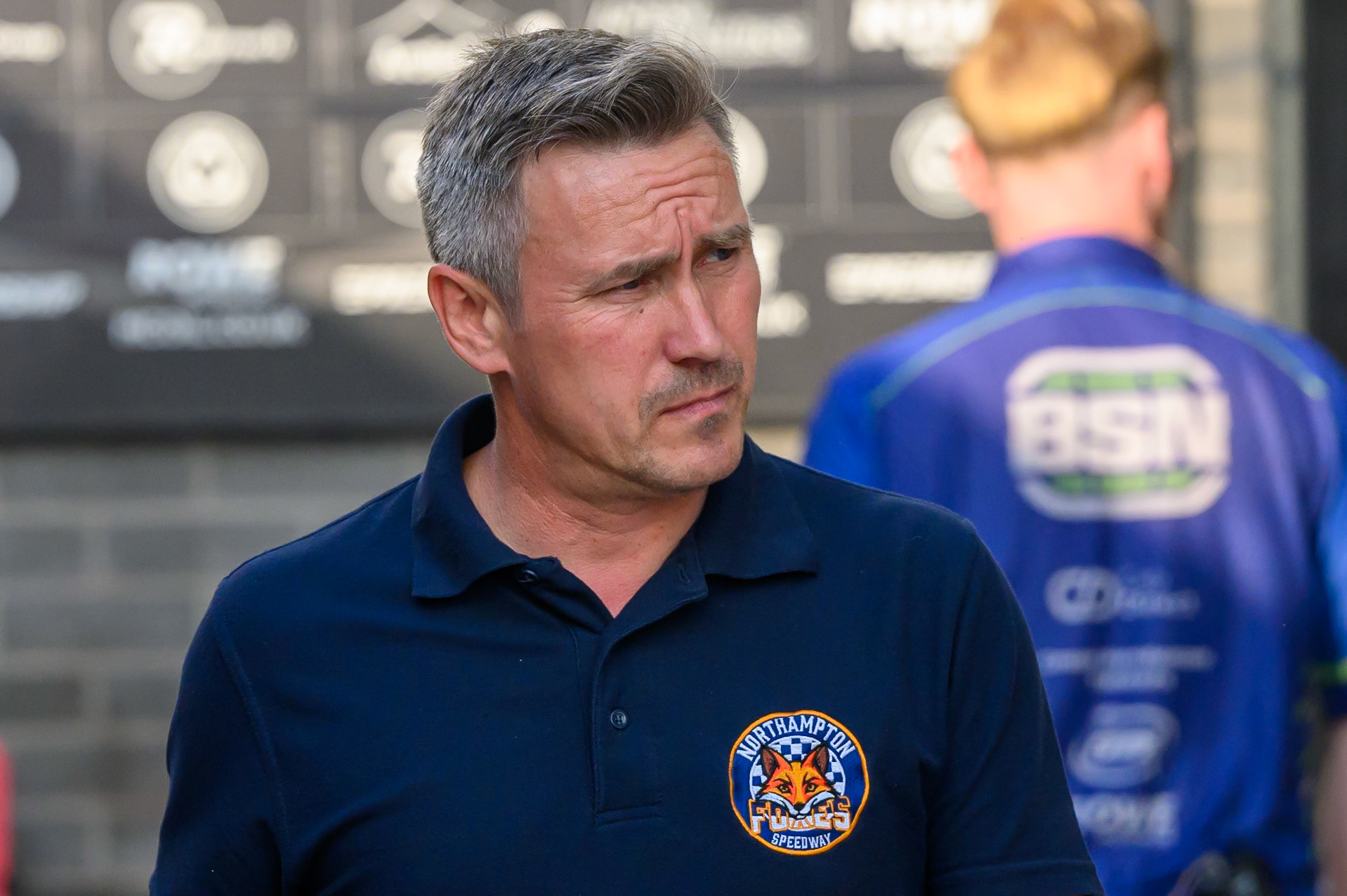 Chris Adams, Team Manager of Northampton Foxes during the Rowe Motor Oil Premiership match between Belle Vue Aces and Northampton Foxes at the National Speedway Stadium, Manchester on Monday 13th July 2026. (Photo: Ian Charles | MI News)