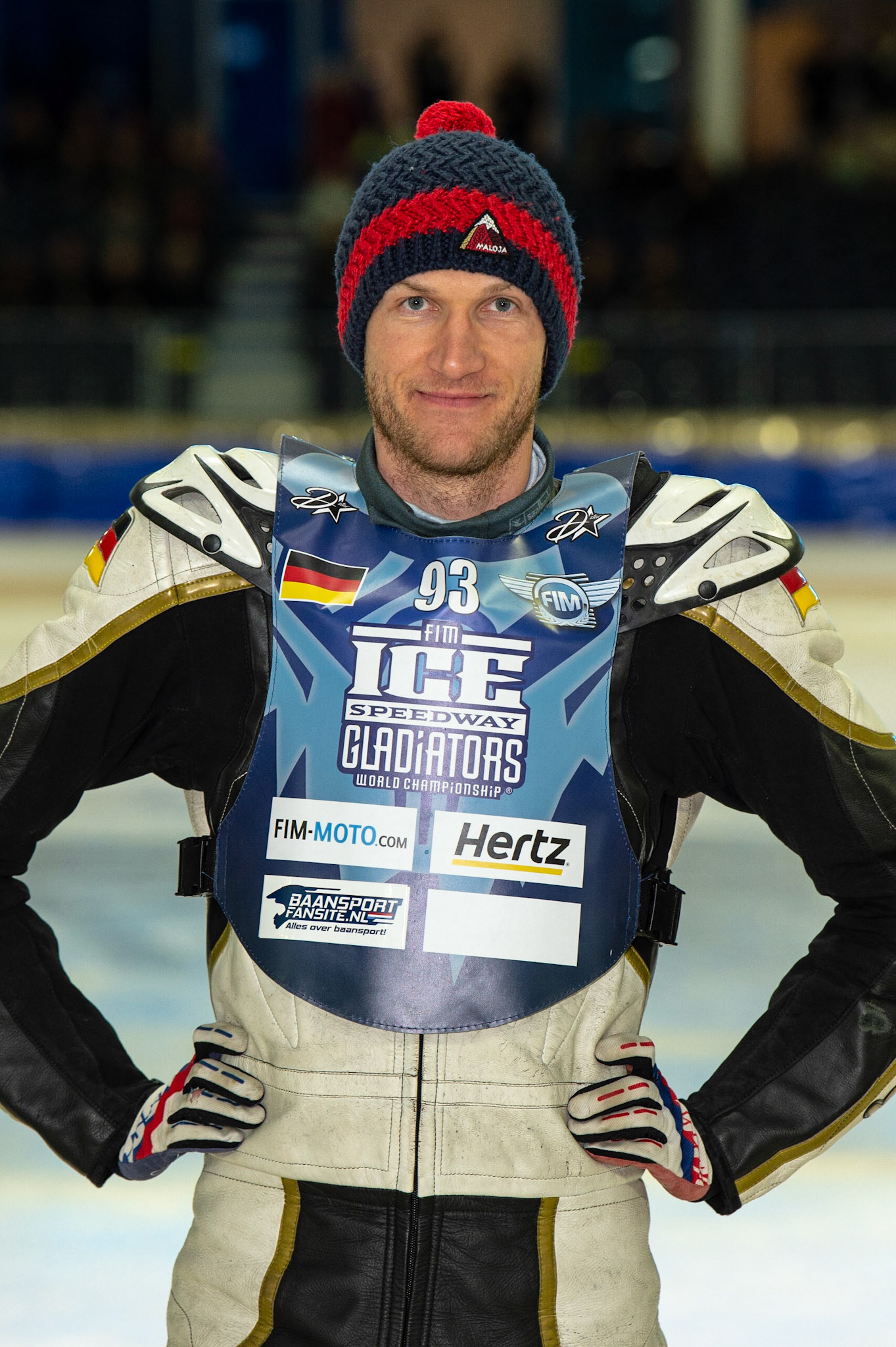 HEERENVEEN, NL. Franz Mayerbüchler (93) (Germany) during the FIM Ice Speedway Gladiators World Championship Final 3 at Ice Rink Thialf, Heerenveen on Saturday  2 April 2022. (Credit: Ian Charles | MI News)