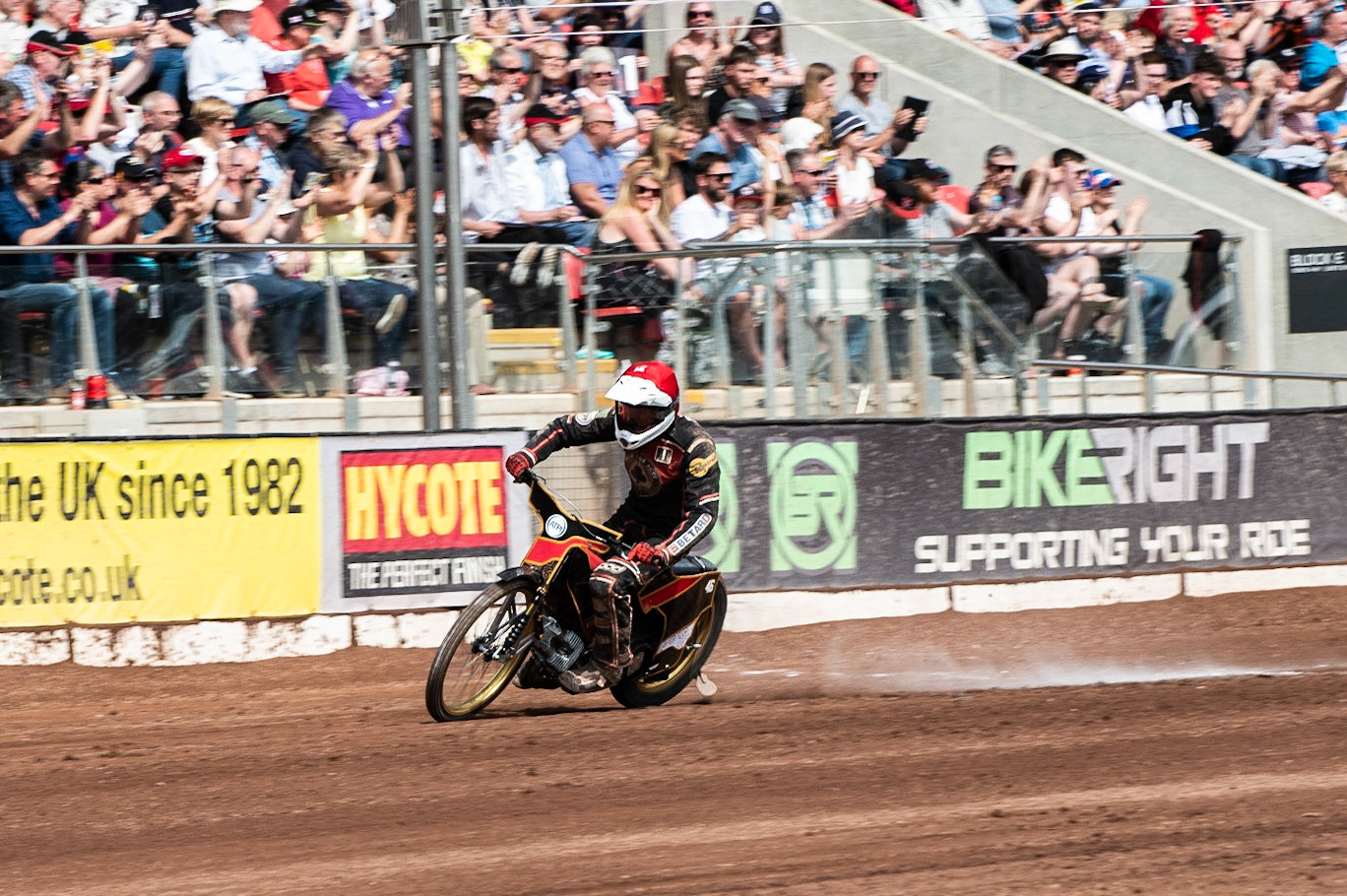 Photo by Ian Charles:

Max Fricke  in action 


Belle Vue Aces v Wolverhampton Wolves, National Speedway Stadium, Manchester, Monday, 22, April, 2019