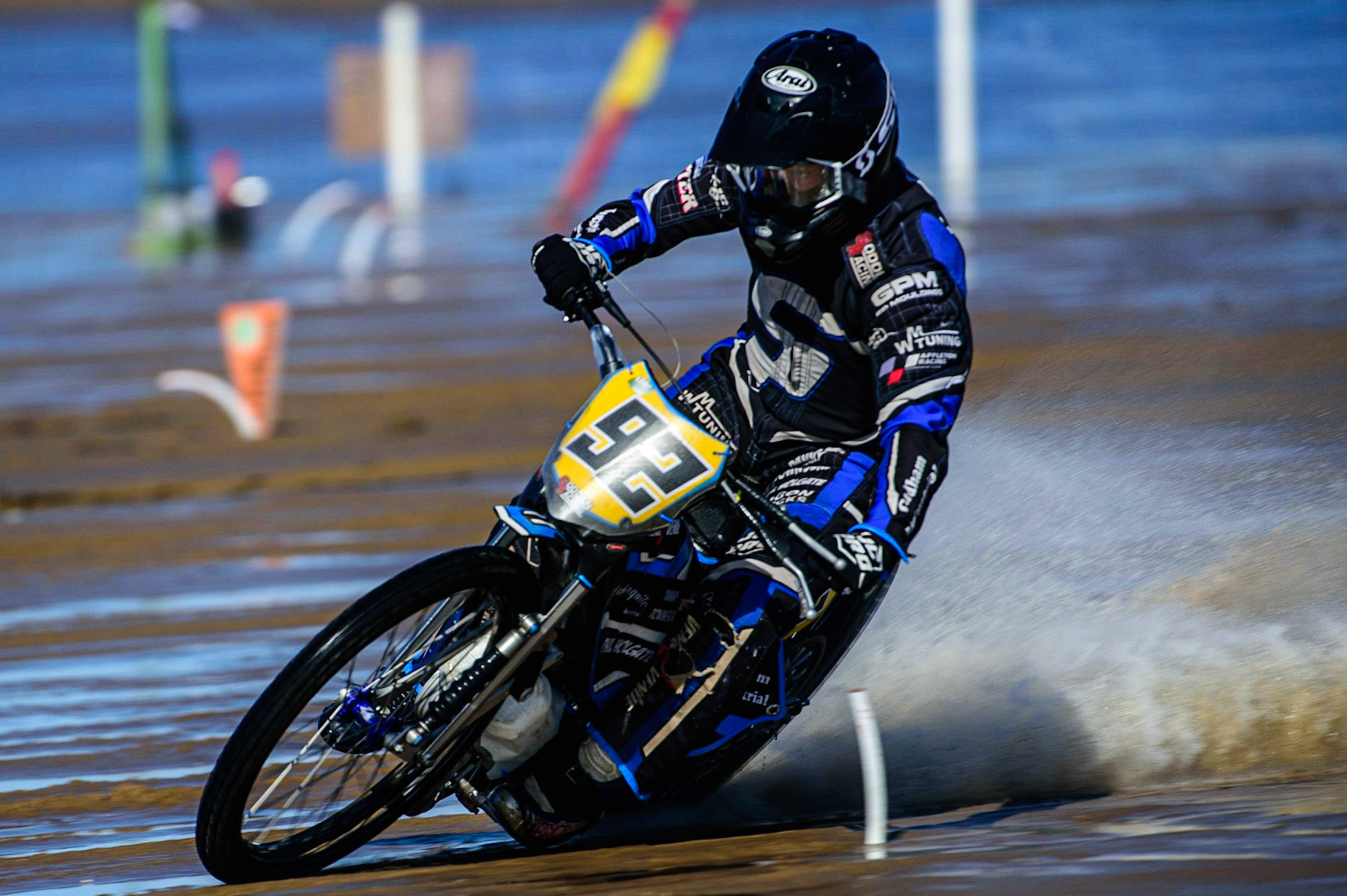Charley Powell (92) during the Fylde ACU British Sand Racing Masters Championship on  Sunday 2nd October 2022. (Credit: Ian Charles | MI News)