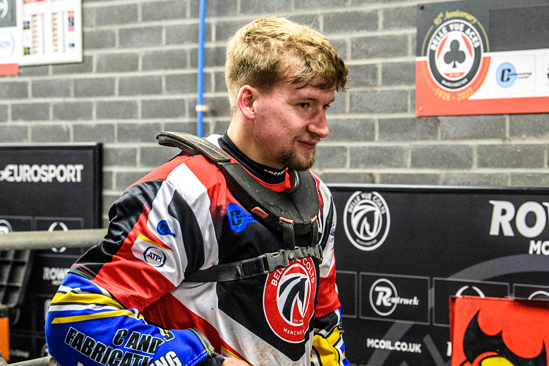 Belle Vue Colts' Guest Rider Joe Thompson during the WSRA National Development League match between Belle Vue Aces and Edinburgh Monarchs at the National Speedway Stadium, Manchester on Friday 30th August 2024. (Photo: Ian Charles | MI News)