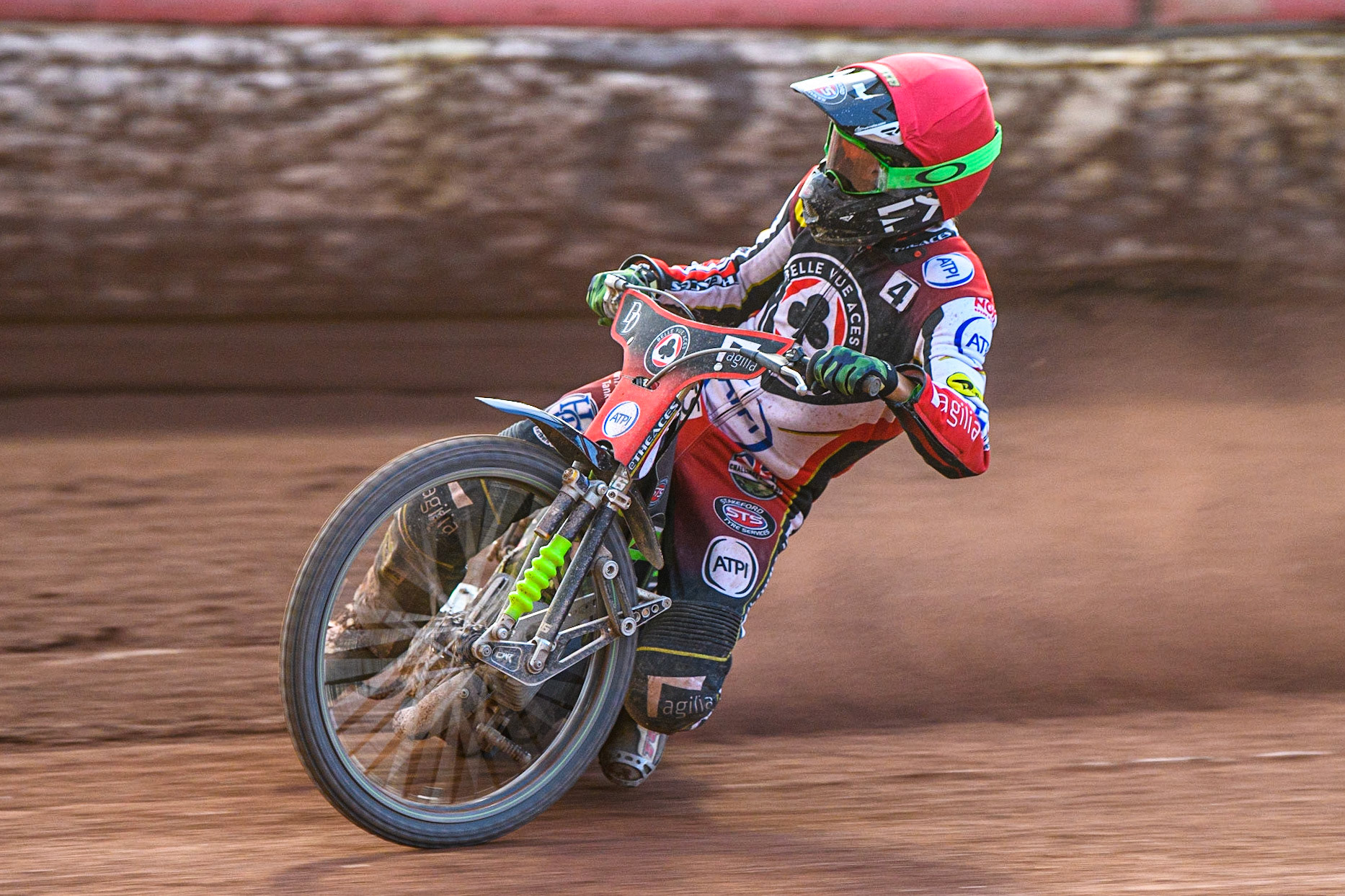 Charles Wright in action  for Belle Vue ATPI Aces during the Sports Insure Premiership match between Belle Vue Aces and Peterborough at the National Speedway Stadium, Manchester on Monday 19th June 2023. (Photo: Ian Charles | MI News)