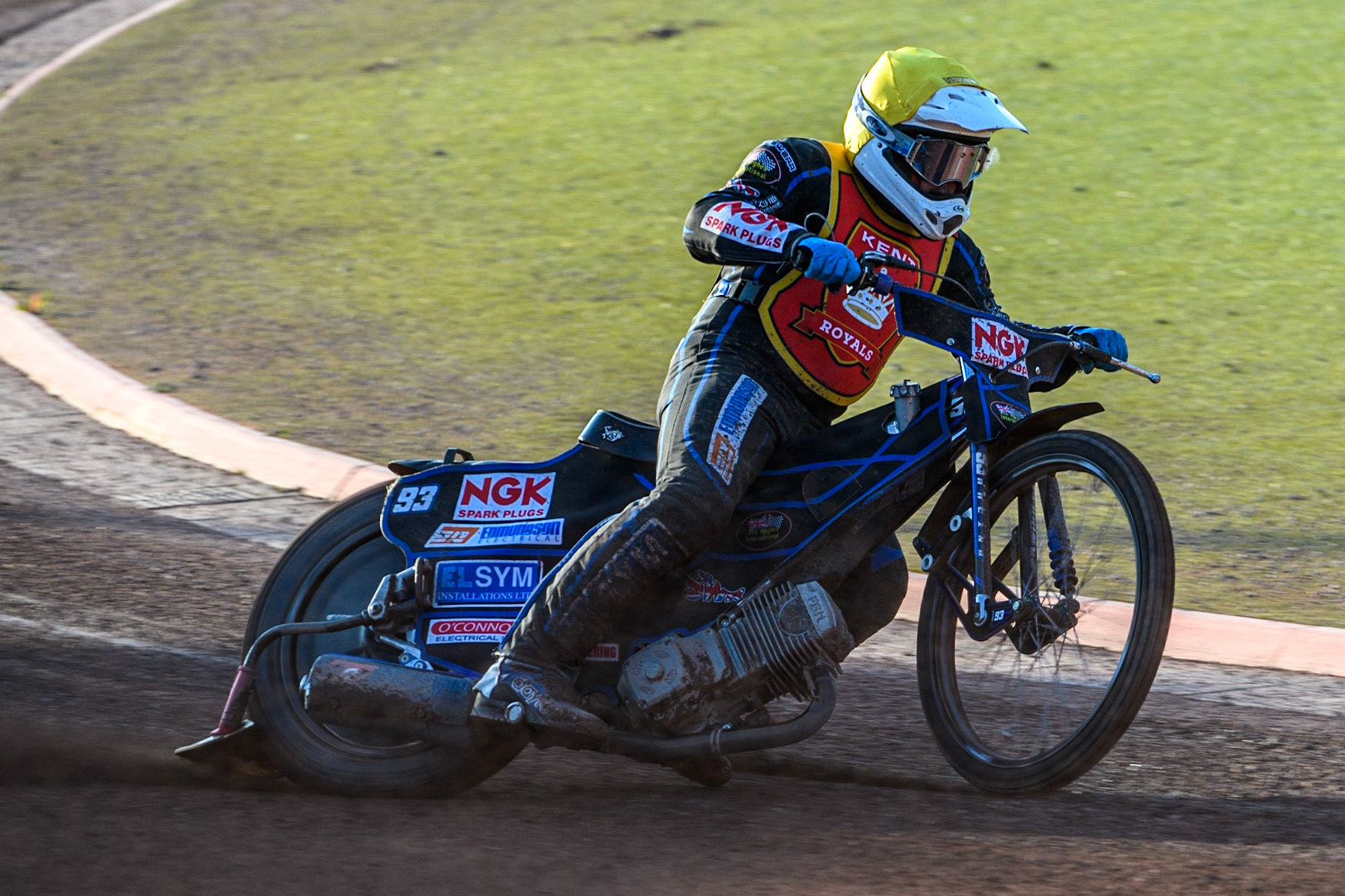 Tom Woolley in action  for Kent Iwade Garage Royals during the National Development League match between Belle Vue Colts and Kent Royals at the National Speedway Stadium, Manchester on Friday 7th July 2023. (Photo: Ian Charles | MI News)