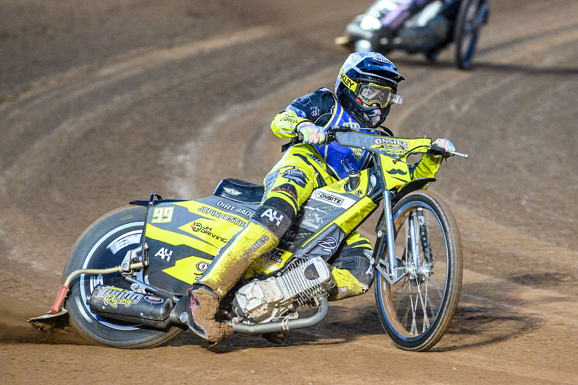 Edinburgh Monarchs' Dayle Wood in action during the WSRA National Development League match between Belle Vue Aces and Edinburgh Monarchs at the National Speedway Stadium, Manchester on Friday 30th August 2024. (Photo: Ian Charles | MI News)
