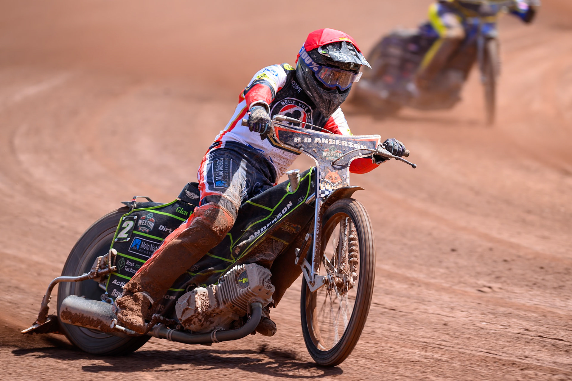 Kye Thomson, Guest Rider for Belle Vue Aces in action during the Rowe Motor Oil Premiership match between Belle Vue Aces and Sheffield Tigers at the National Speedway Stadium, Manchester on Monday 25th May 2026. (Photo: Ian Charles | MI News)
