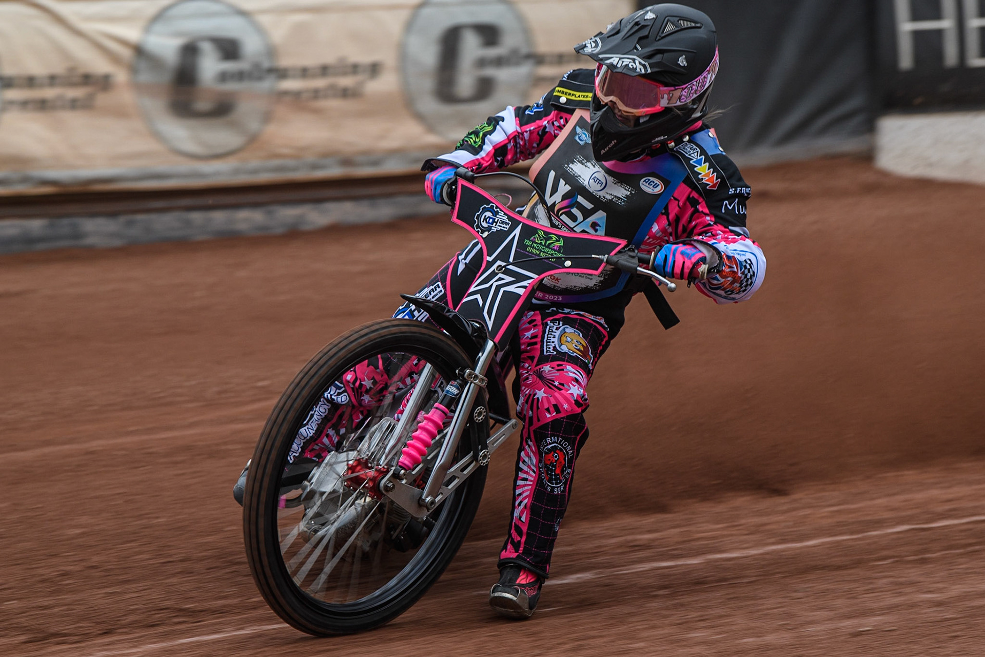 Rachel Hellowell on track during the FIM Women's  Speedway Academy at the National Speedway Stadium, Manchester on Friday 4th August 2023. (Photo: Ian Charles | MI News)