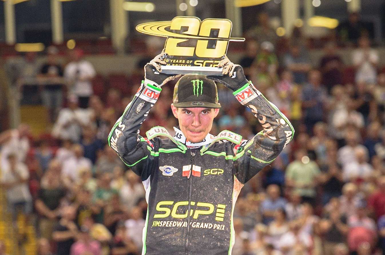 \692 of Poland takes third place during the FIM  Speedway Grand Prix of Great Britain at the Principality Stadium, Cardiff on Saturday 13th August 2022. (Credit: Ian Charles | MI News