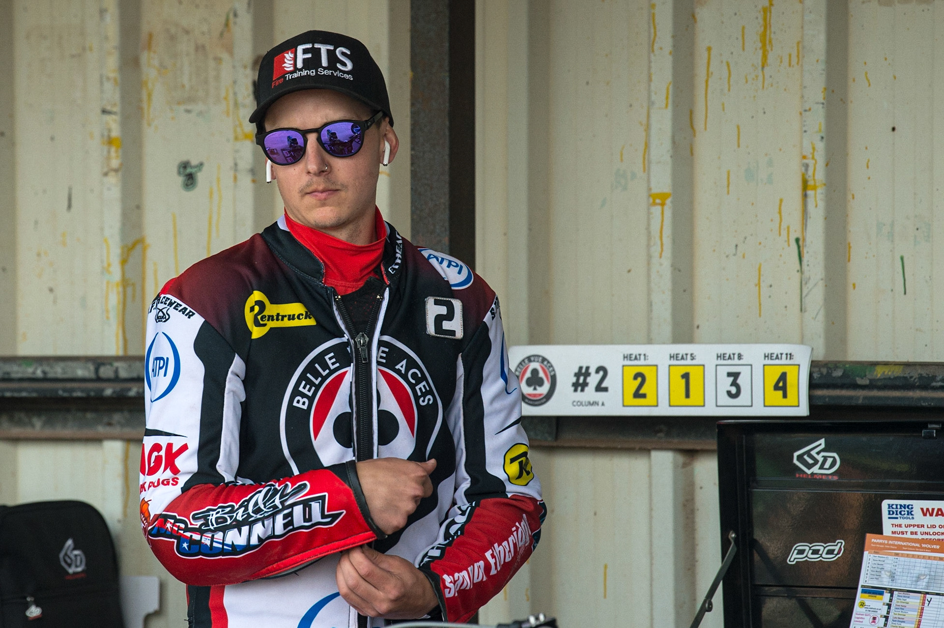 WOLVERHAMPTON, UK. JUN 20TH Jye Etheridge of Belle Vue ATPI Aces  during the SGB Premiership match between Wolverhampton Wolves and Belle Vue Aces at Monmore Green Stadium, Wolverhampton on Monday 20th June 2022. (Credit: Ian Charles | MI News)