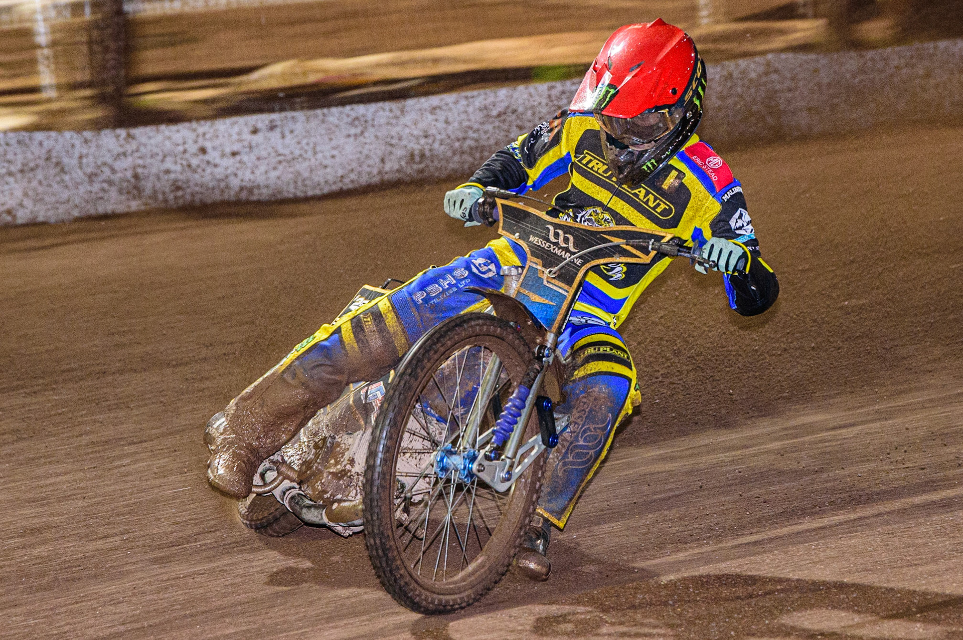 Jack Holder of Sheffield ‘TruPlant’ Tigers   in action  during the Sheffield Tigers vs Belle Vue Aces meeting in the SGP Premiership at Owlerton Stadium, Sheffield on Thursday 23rd March 2023. (Photo: Ian Charles | MI News)