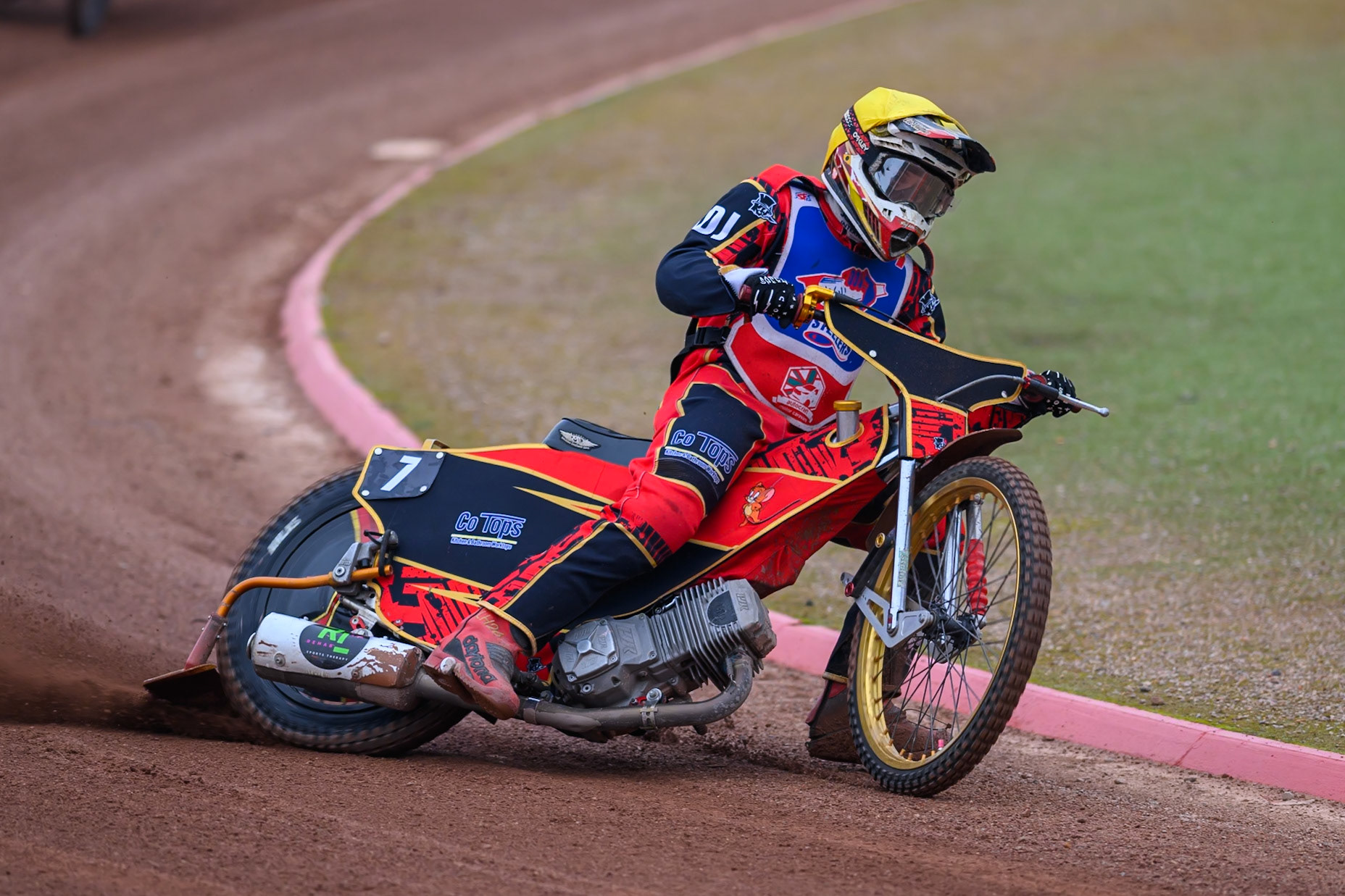Steelers' Luke Harris. in action during the WSRA National Development League match between Belle Vue Colts and Sheffield/Scunthorpe Steelers at the National Speedway Stadium, Manchester on Sunday 12th October 2025. (Photo: Ian Charles | MI News)