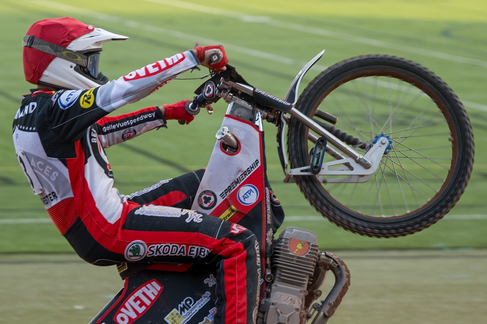 Peter Kildemand of Belle Vue Aces during the Rowe Motor Oil Premiership match between Belle Vue Aces and Ipswich Witches at the National Speedway Stadium, Manchester on Saturday 20th June 2026. (Photo: Ian Charles | MI News)