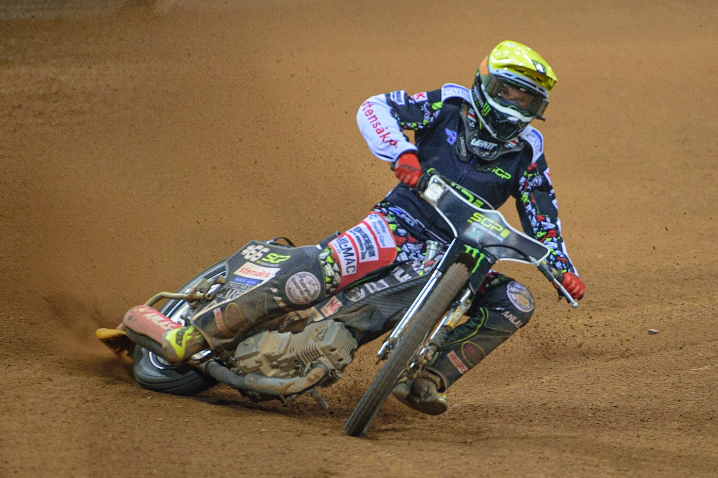 Fredrik Lindgren (66) in action  during the FIM  Speedway Grand Prix of Great Britain at the Principality Stadium, Cardiff on Saturday 13th August 2022. (Credit: Ian Charles | MI News