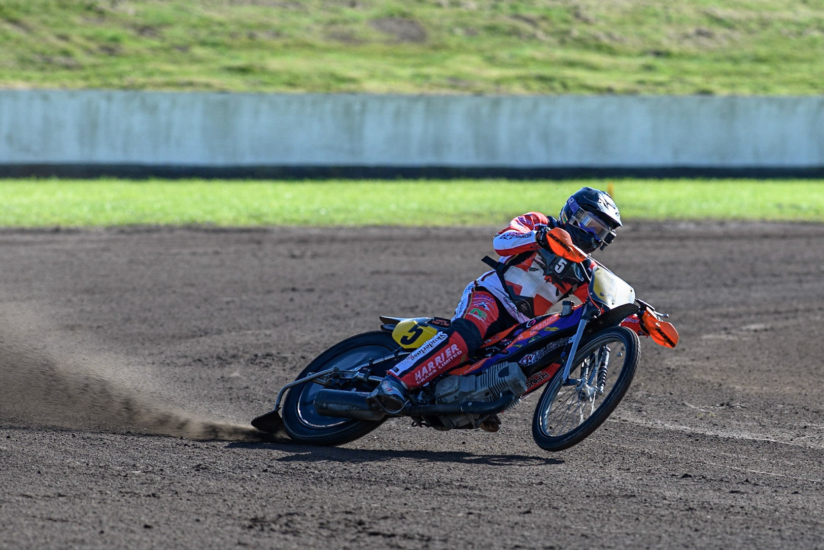 Jacob Bukhave (Denmark)  practices  during the FIM Long Track Of Nations event at the Speed Centre Roden on Sunday 24th September 2023. (Photo: Ian Charles | MI News)