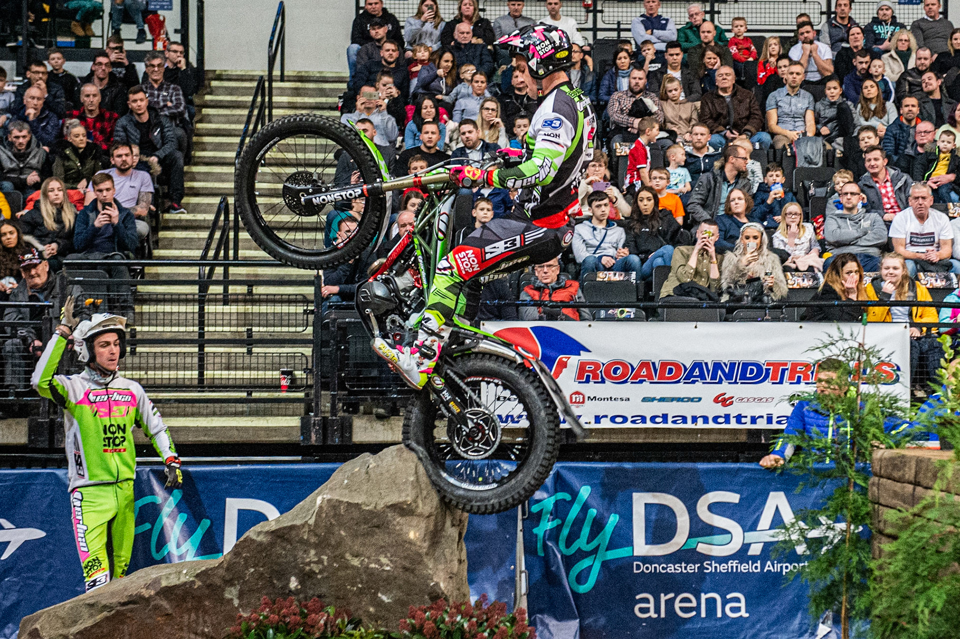 SHEFFIELD, ENGLAND  - DECEMBER 28TH  Jamie Busto, Spain (Vertigo) on section 4  during the 25th Anniversary Sheffield Indoor Trial at the FlyDSA Arena, Sheffield on Saturday 28th December 2019. (Credit: Ian Charles | MI News)
