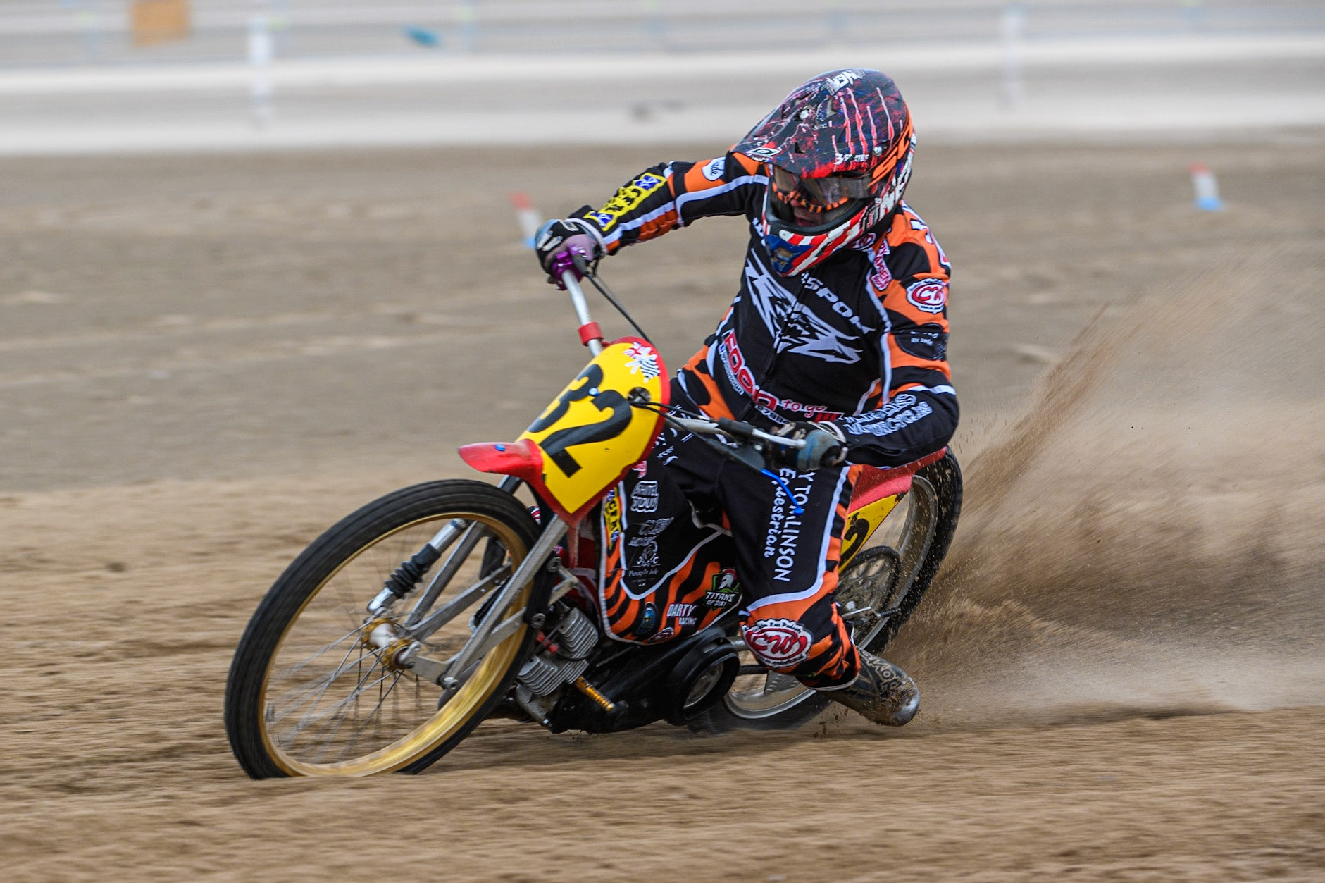 Jamie Fenn-Smith (32) in practice during the Fylde ACU British Sand Racing Masters Championship at  St Annes on Sea, Lancashire on Sunday 30th July 2023. (Photo: Ian Charles | MI News)